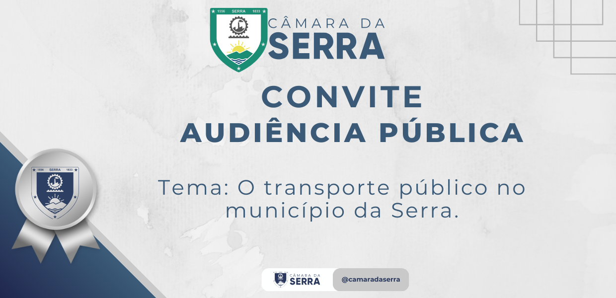 NOTÍCIA: Convite para Audiência Pública sobre Transporte Público