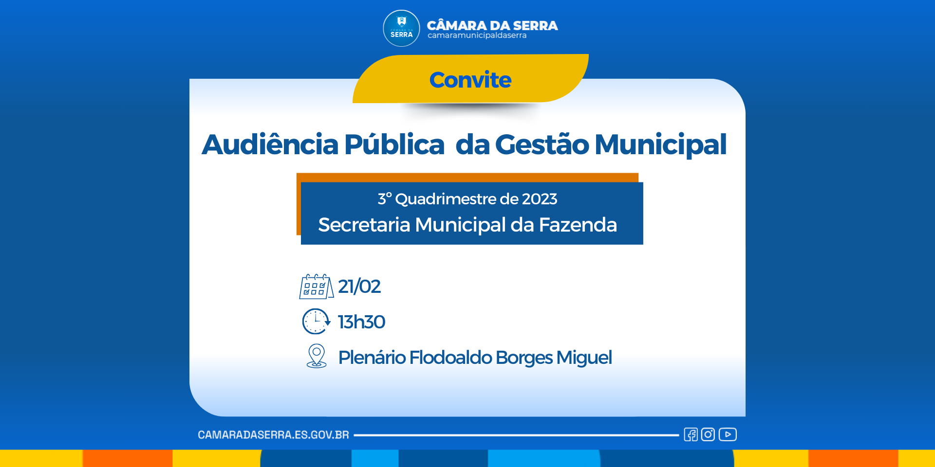 NOTÍCIA: Convite à população serrana: Audiência Pública da Gestão Municipal 3º Quadrimestre de 2023