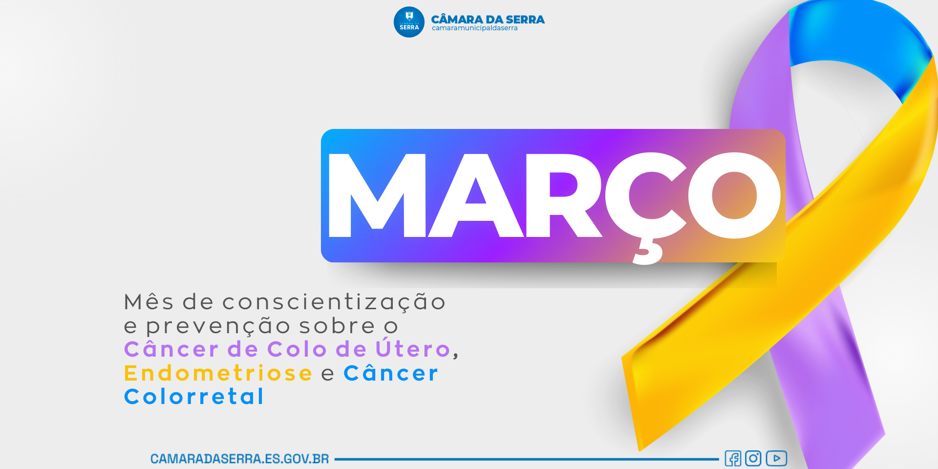 Foto da notícia: Março lilás, amarelo e azul-marinho: mês de conscientização e prevenção