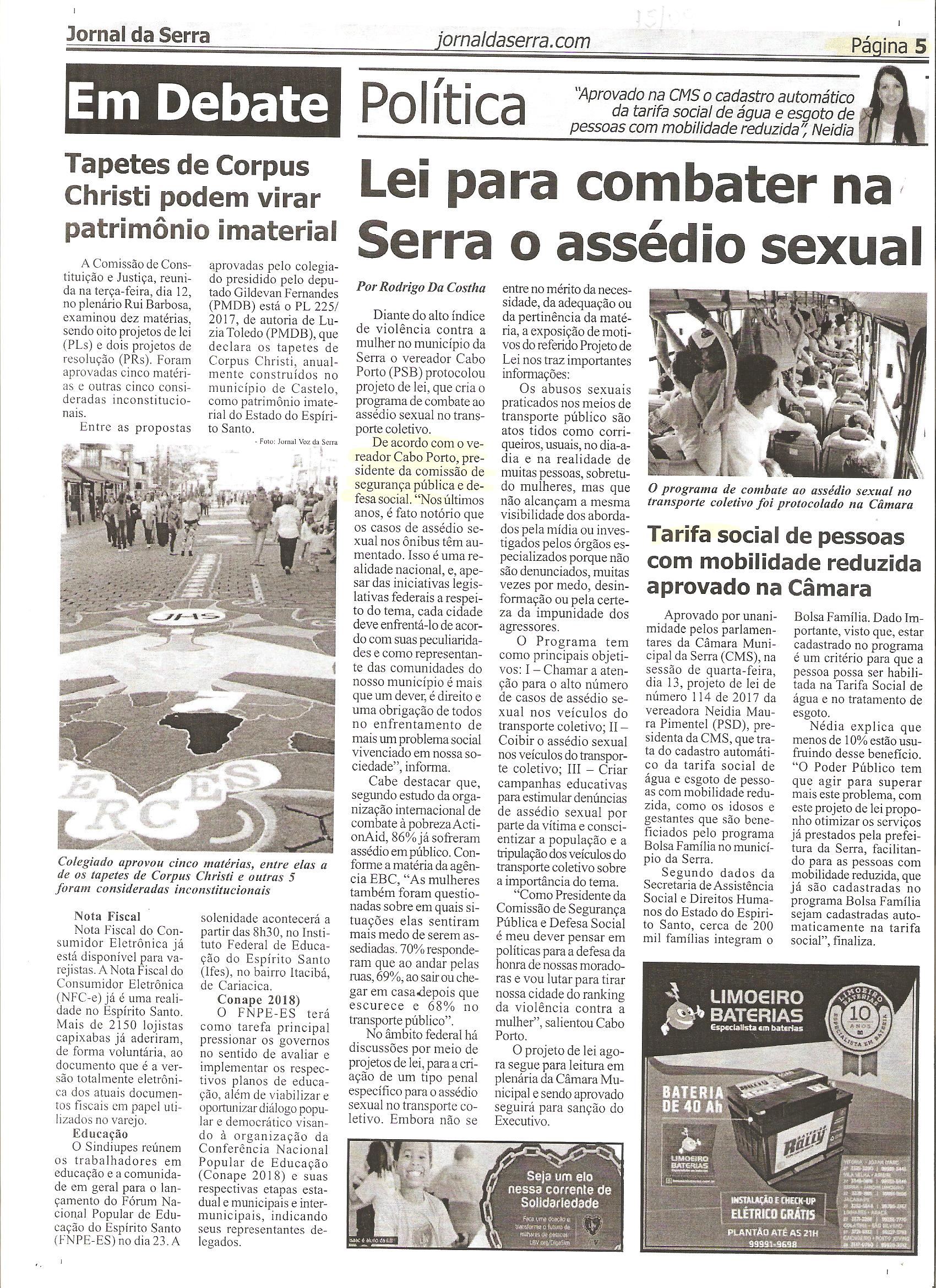 CLIPPING JS 15 09            (  JORNAL DA SERRA )