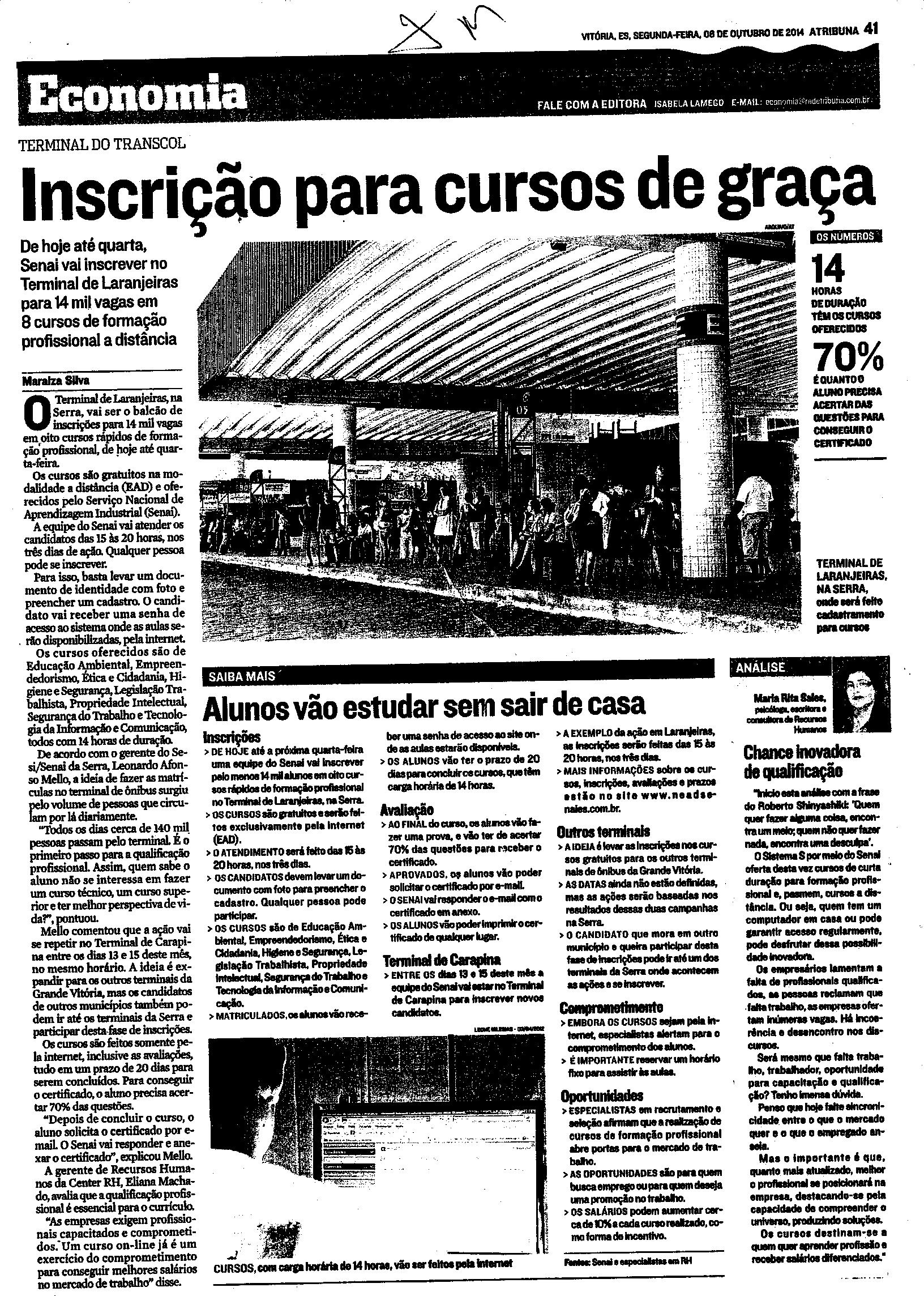 Inscrição para Cursos de graça