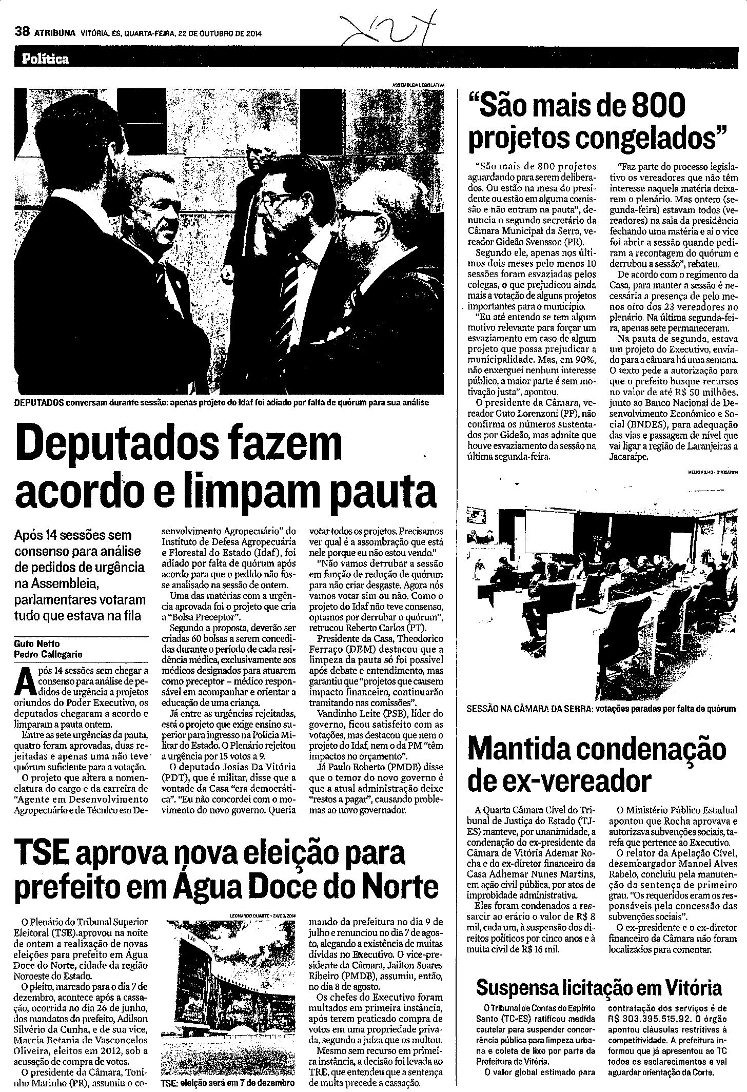 São mais de 800 projetos congelados