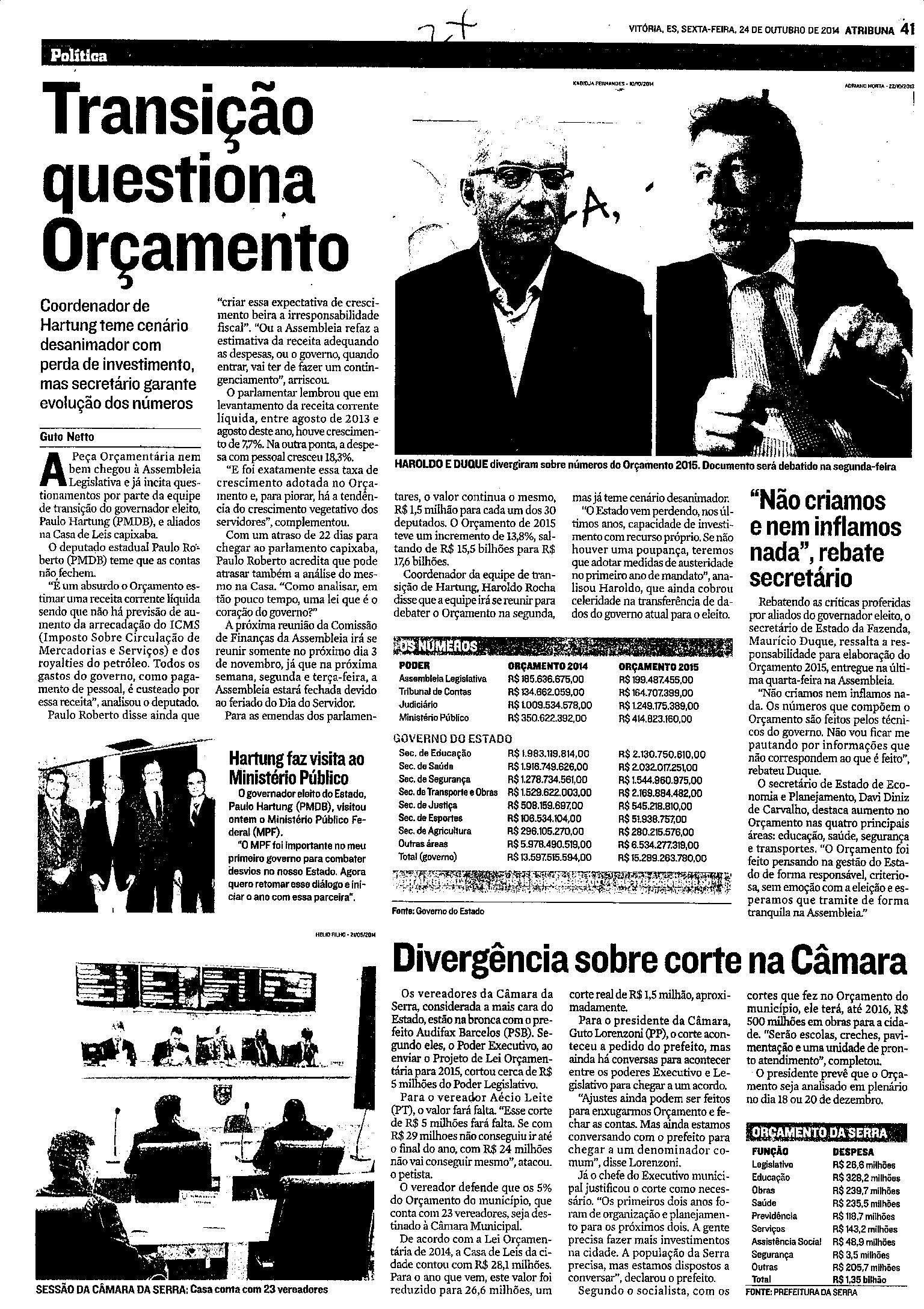 Divergência sobre corte na Câmara