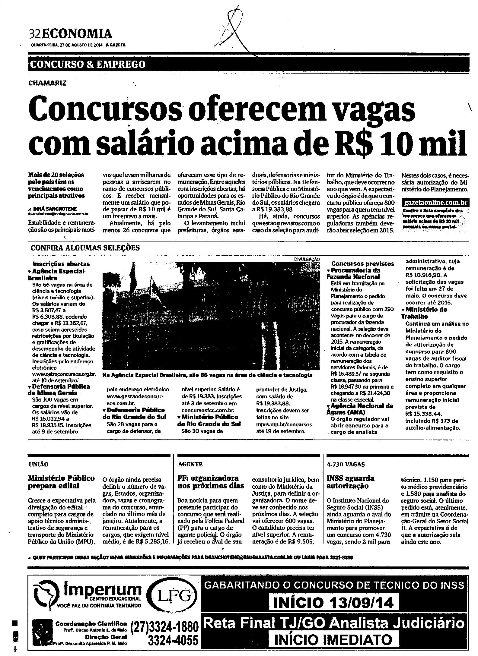 concusro e emprego