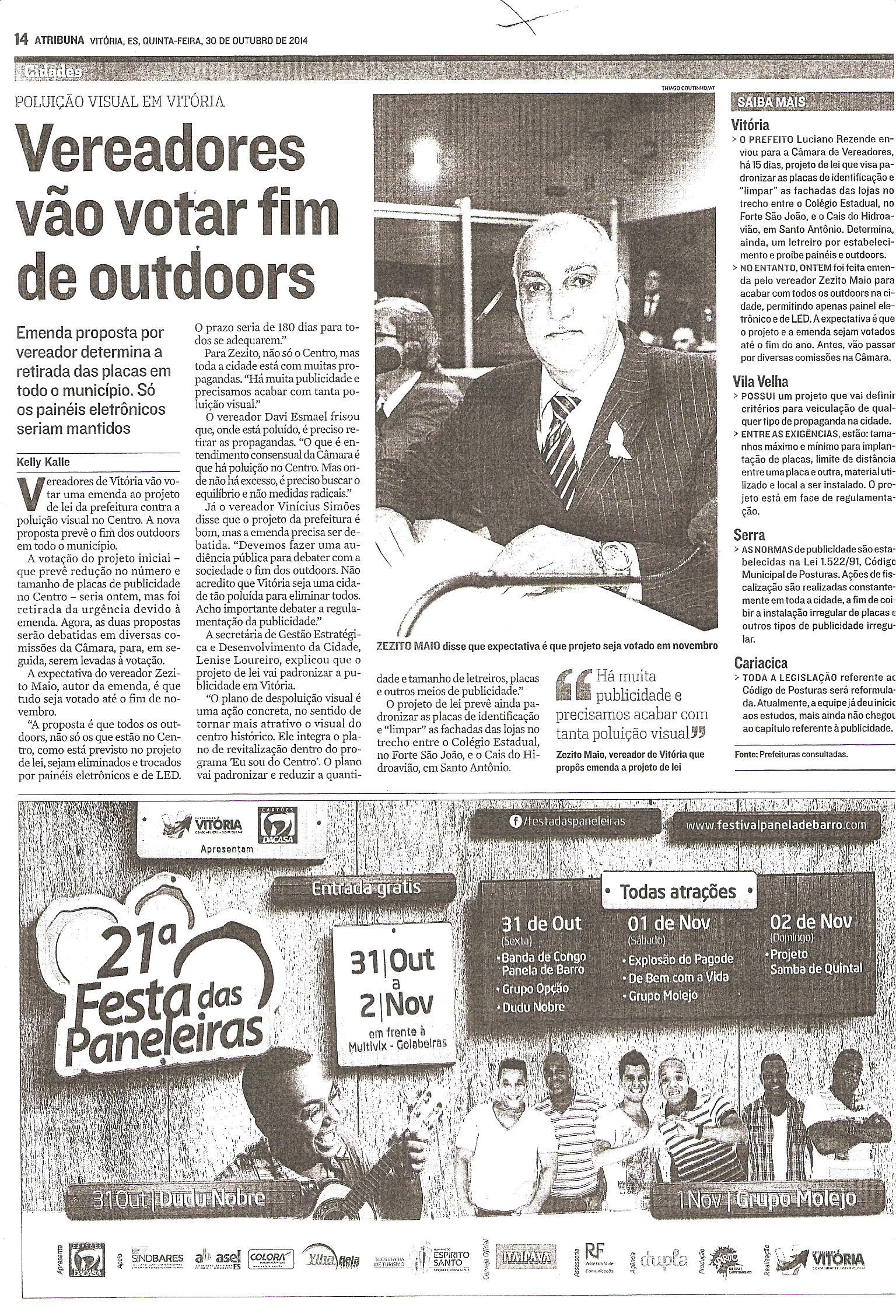 Vereadores vão votar fim de outdoors