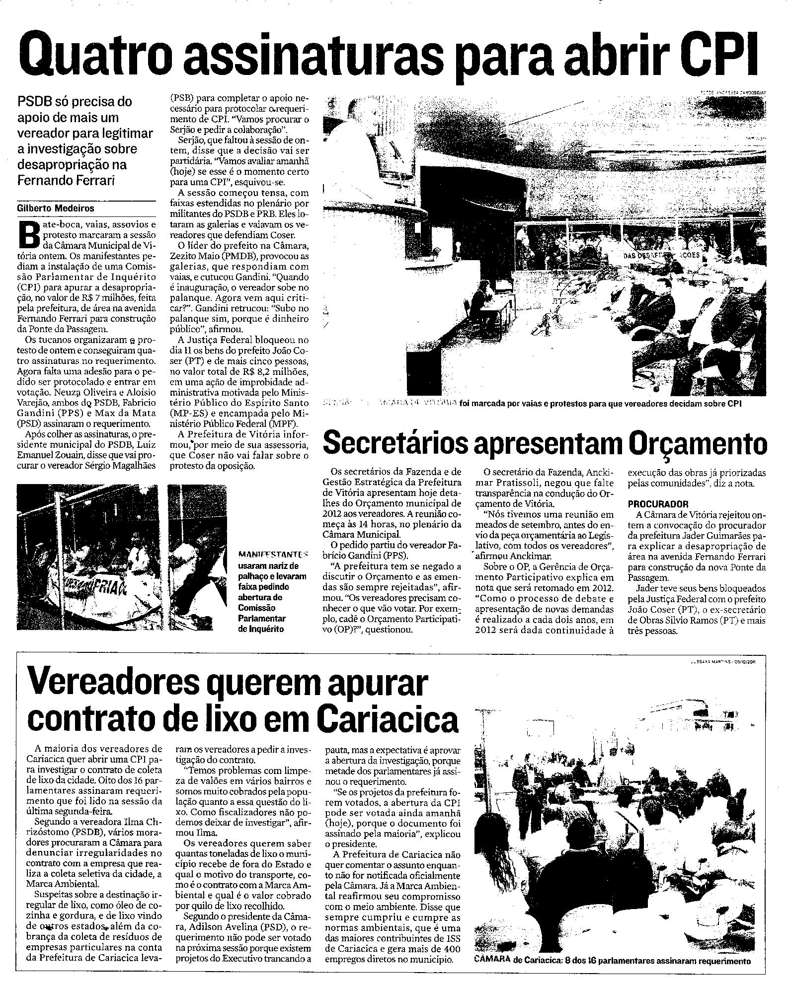 Quatro assinaturas para abrir CPI