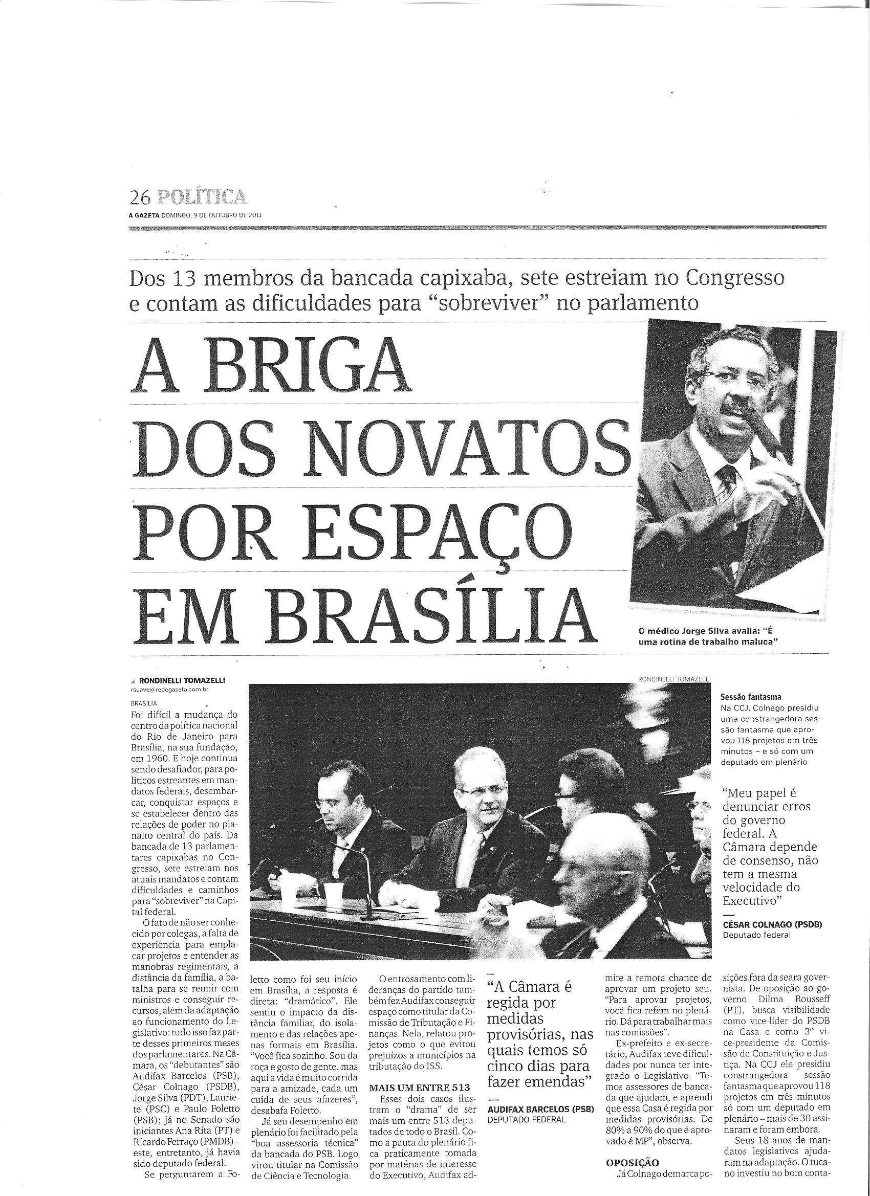 A briga dos novatos por espaço em Brasília