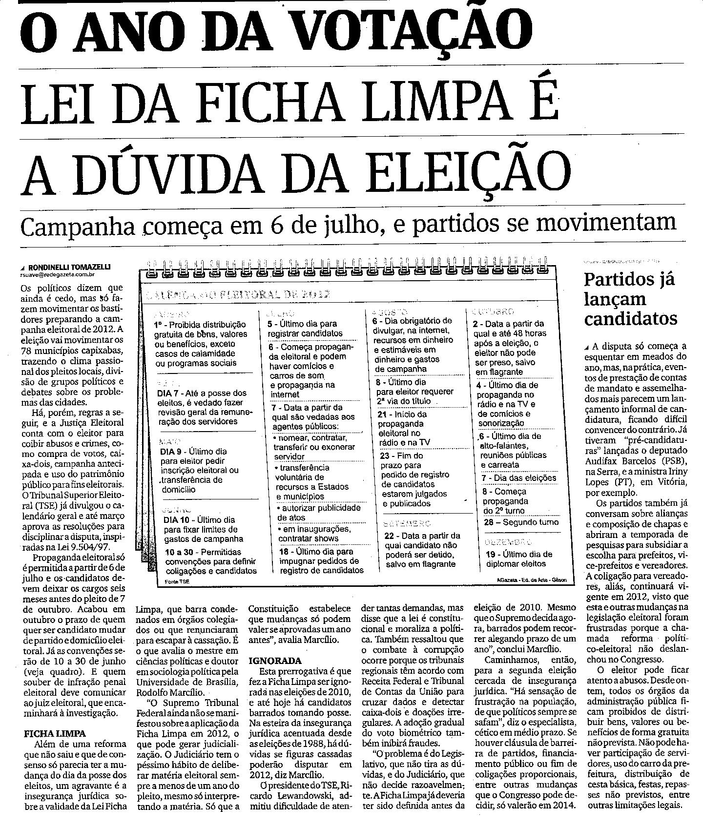 O ano da votação
