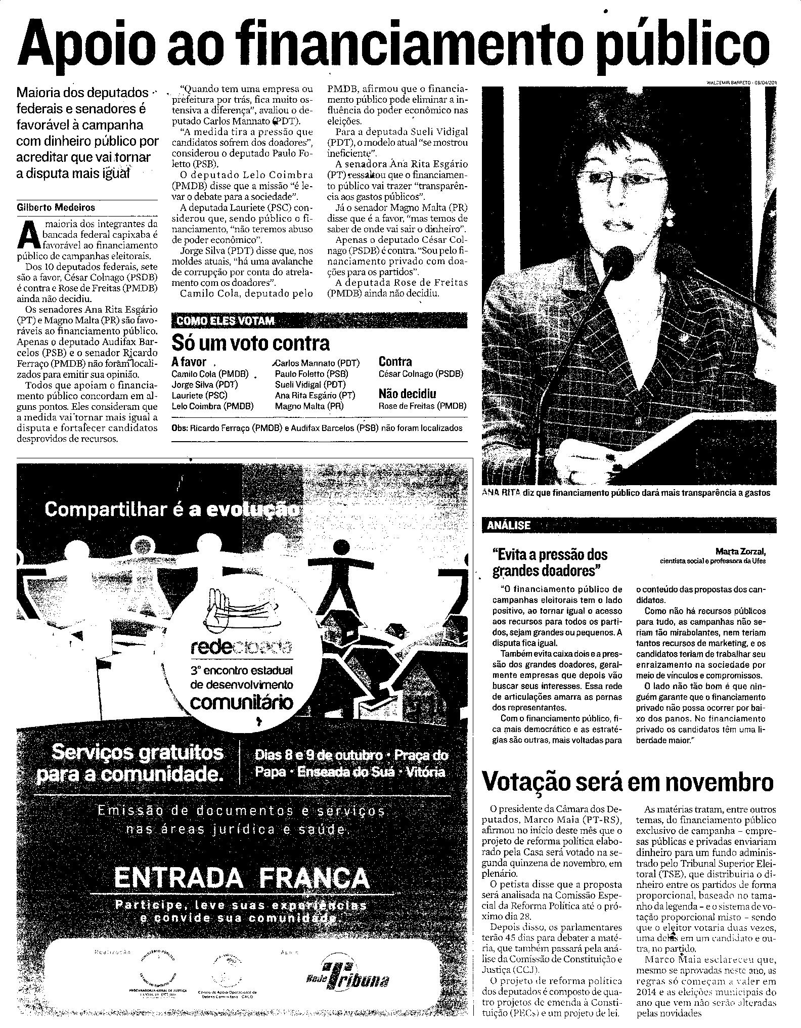 Apoio ao financiamento público