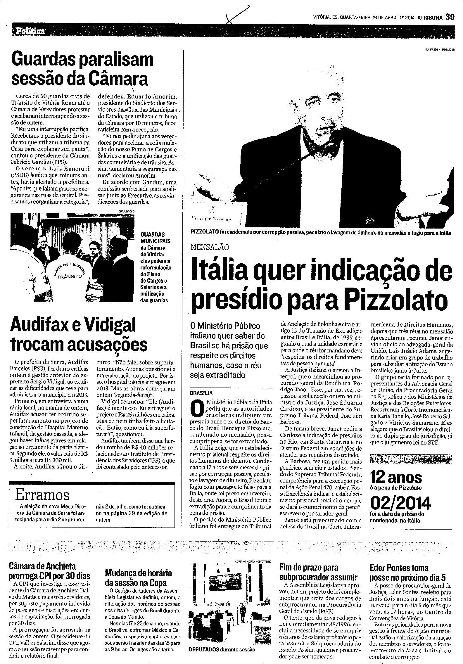 Audifax e Vidigal trocam acusaçoes