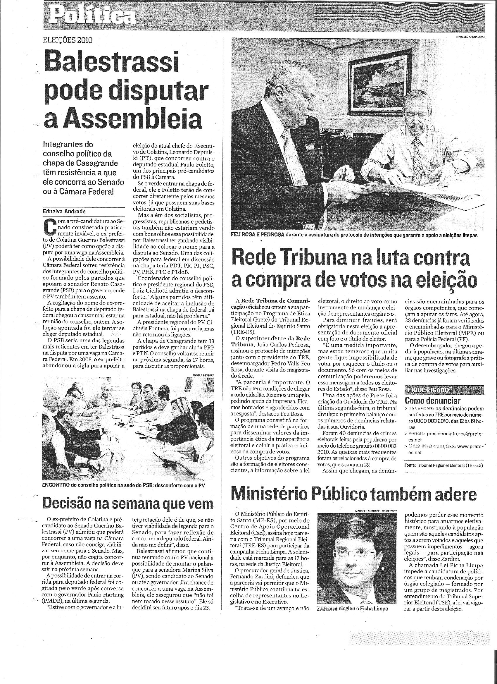 Balestrassi pode disputar a Assembléia