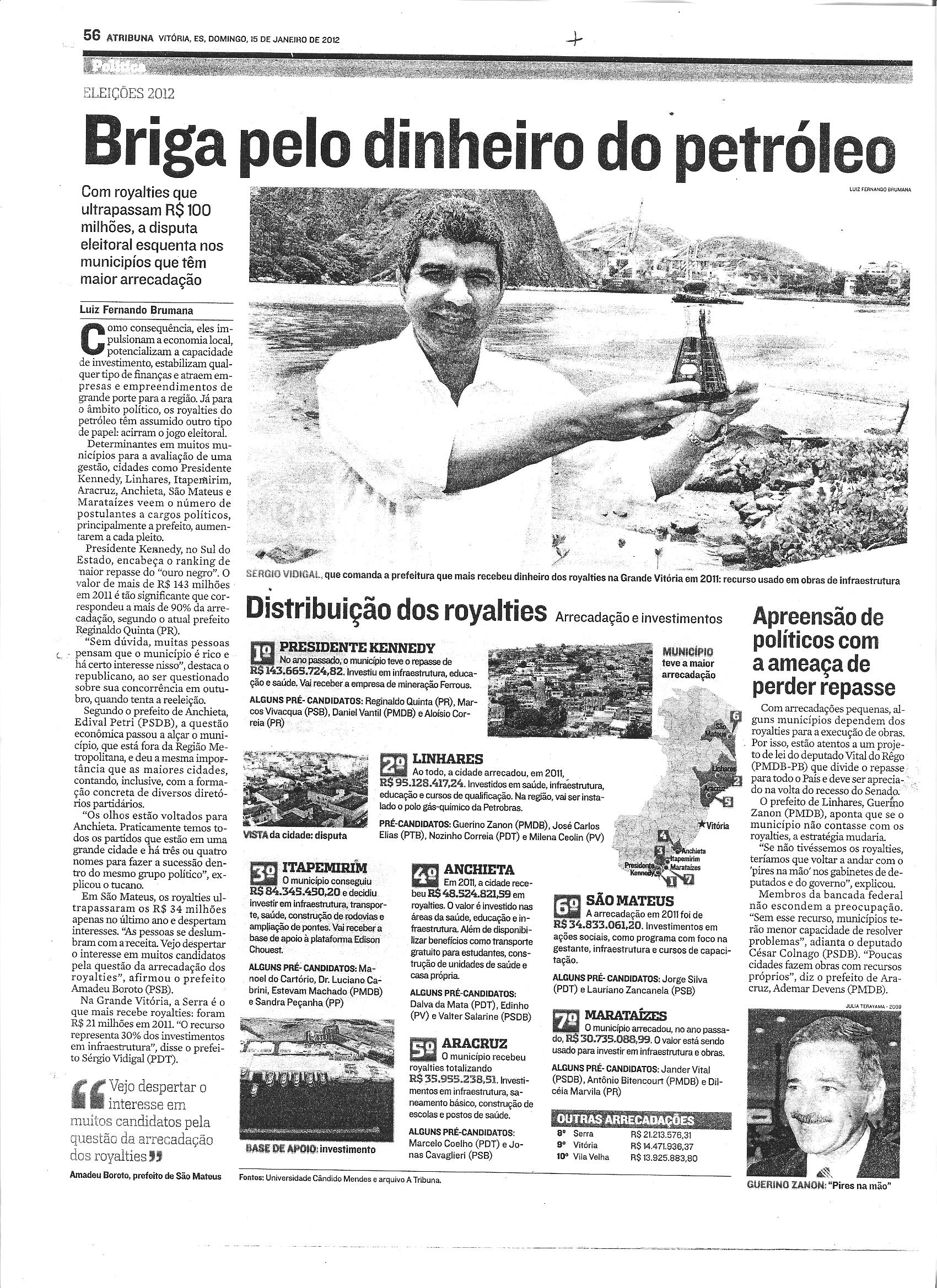 Briga pelo dinheiro do petróleo