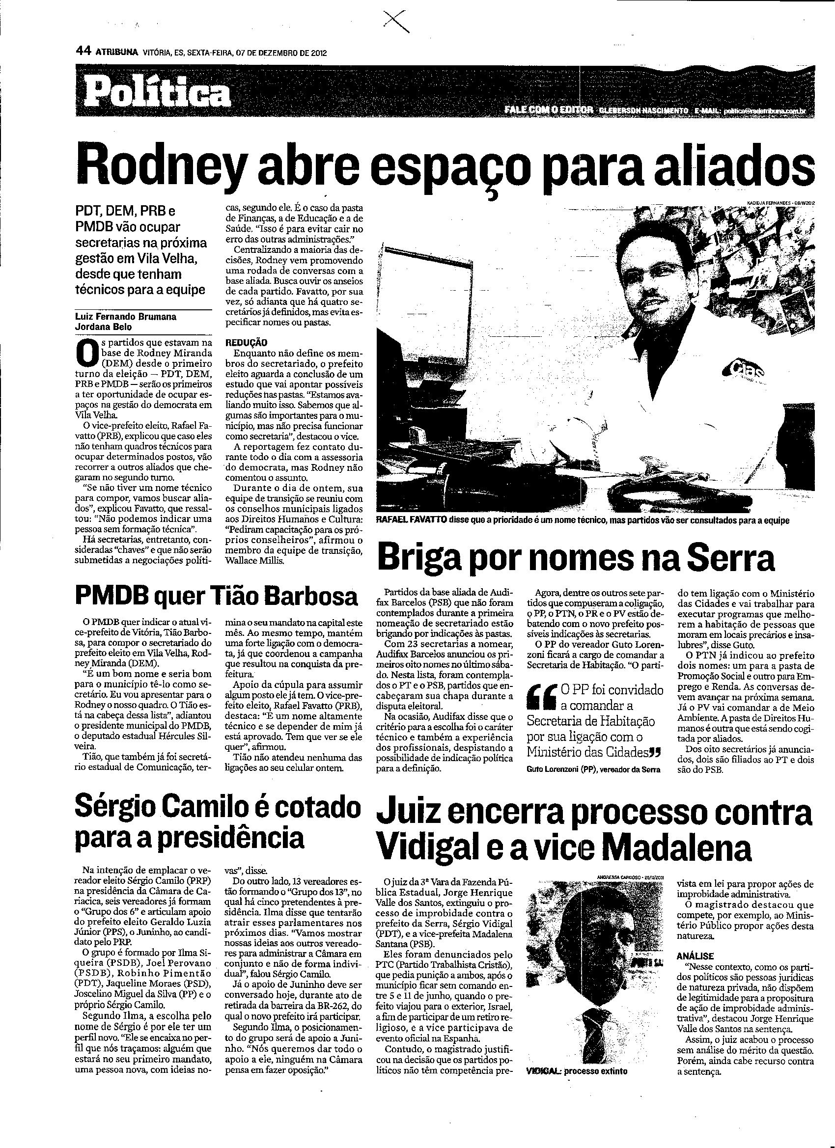 Briga por nomes na Serra