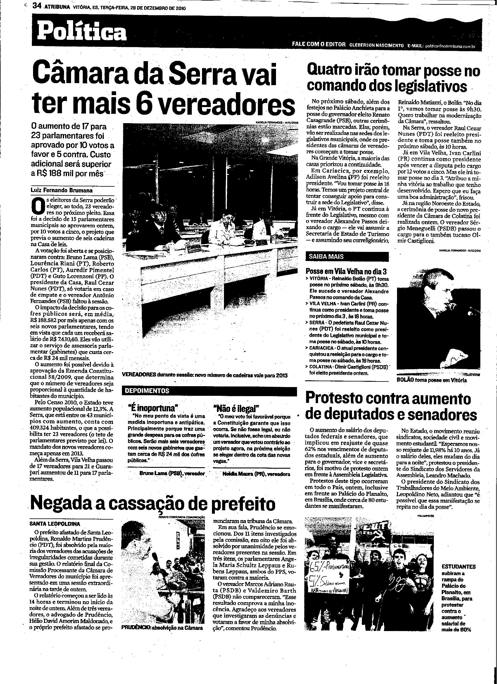 Câmara da Serra vai ter mais 6 vereadores