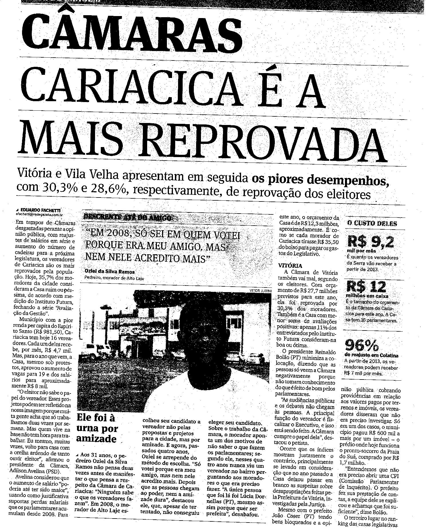 Crise de imagem - Câmaras 