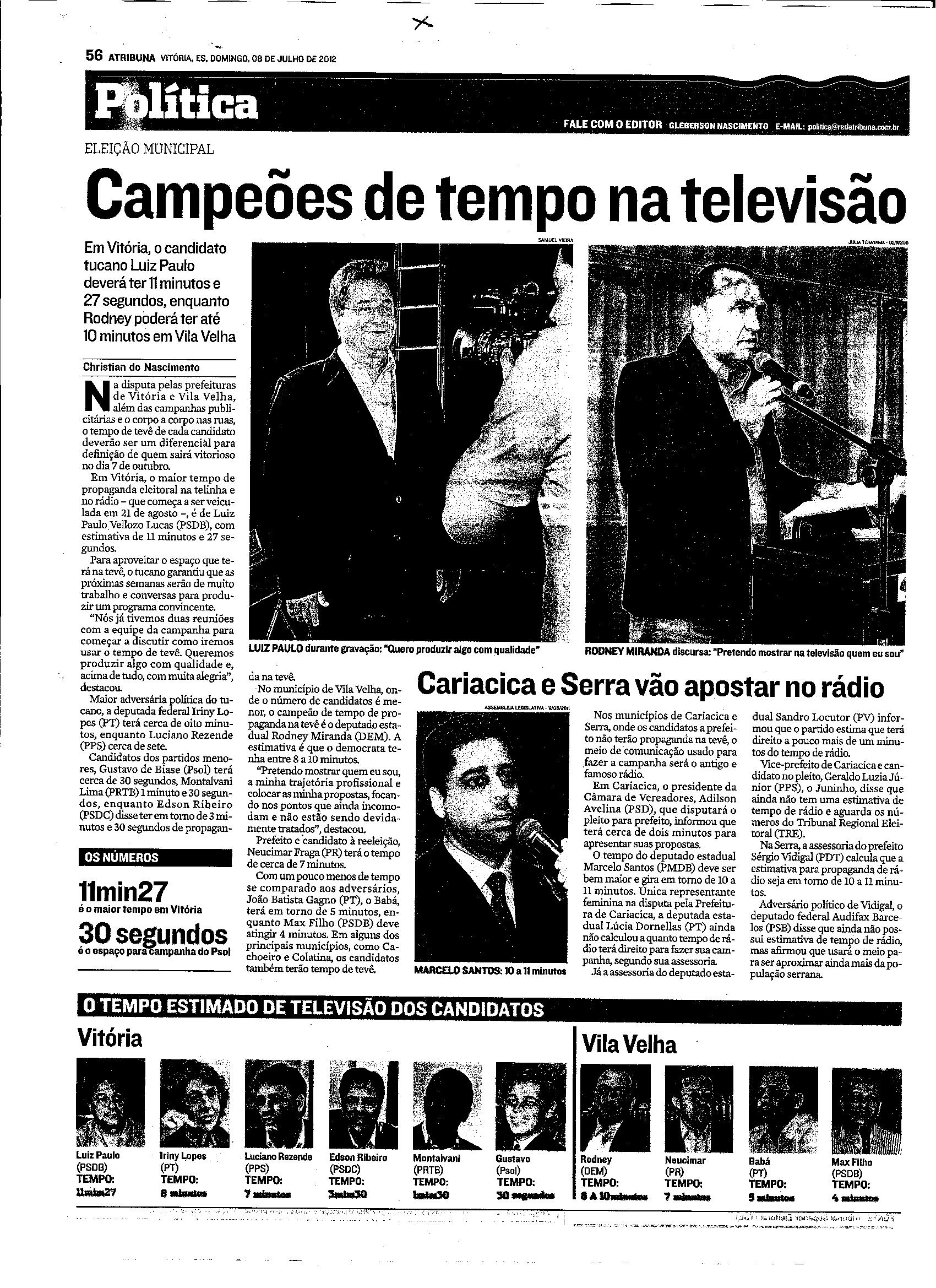 Campeões de tempo na televisão