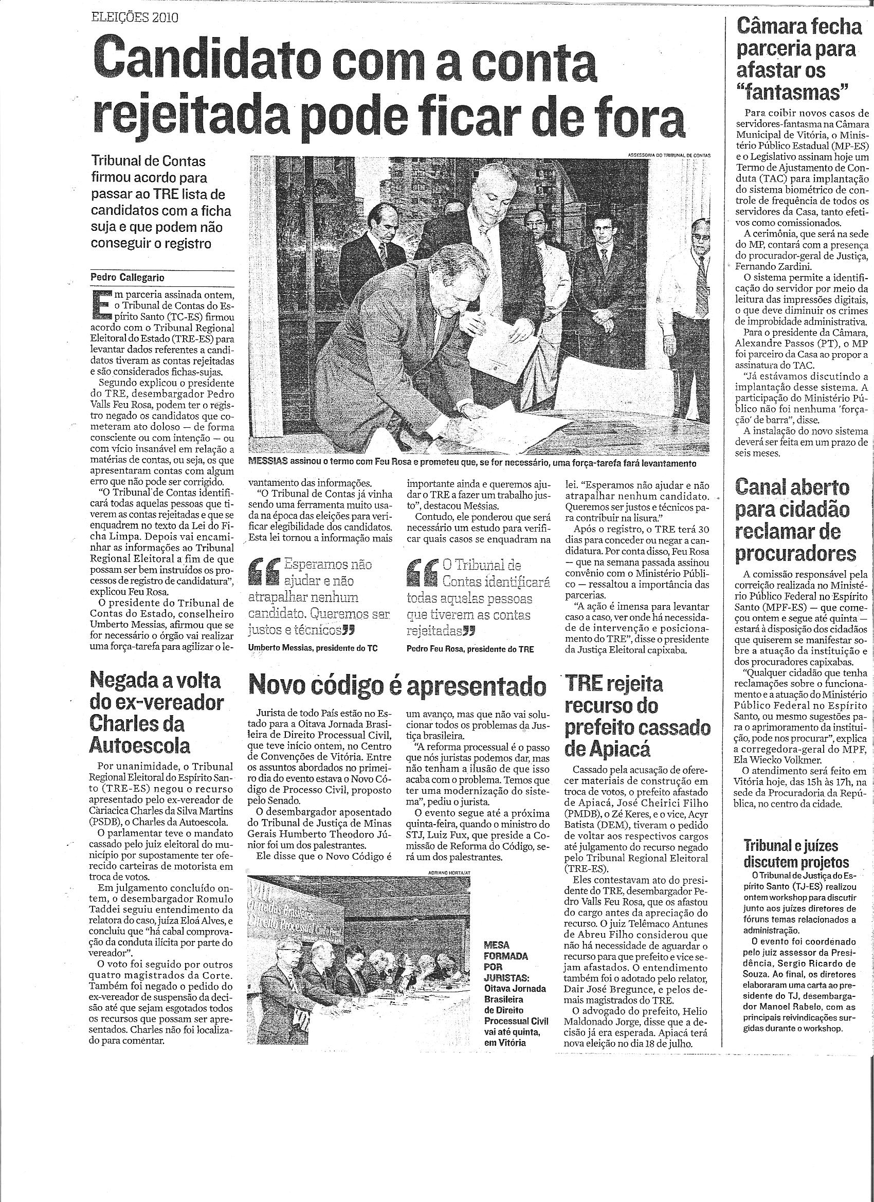 Candidato com ficha-suja pode ficar de fora das eleições