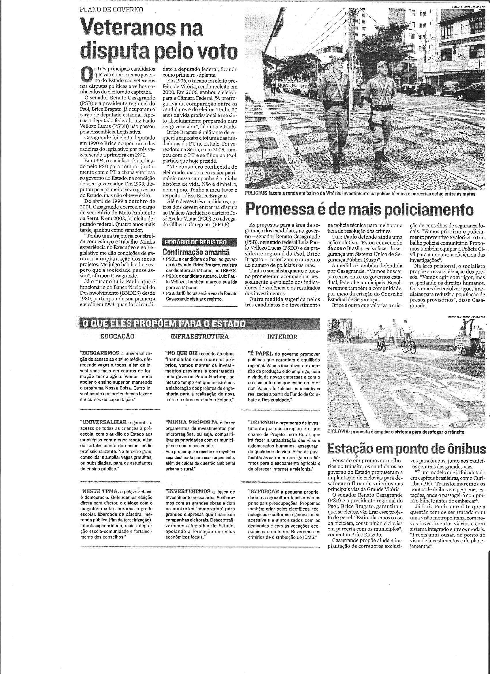 Candidatos exibem propostas (continuação)