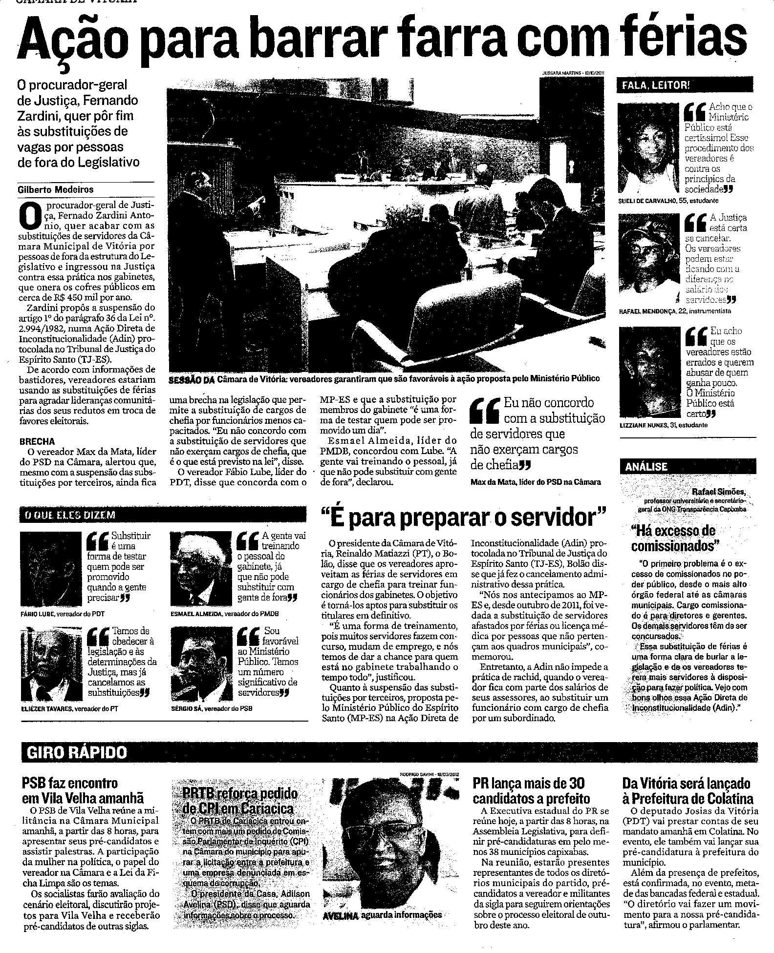 Ação para barrar farra com férias