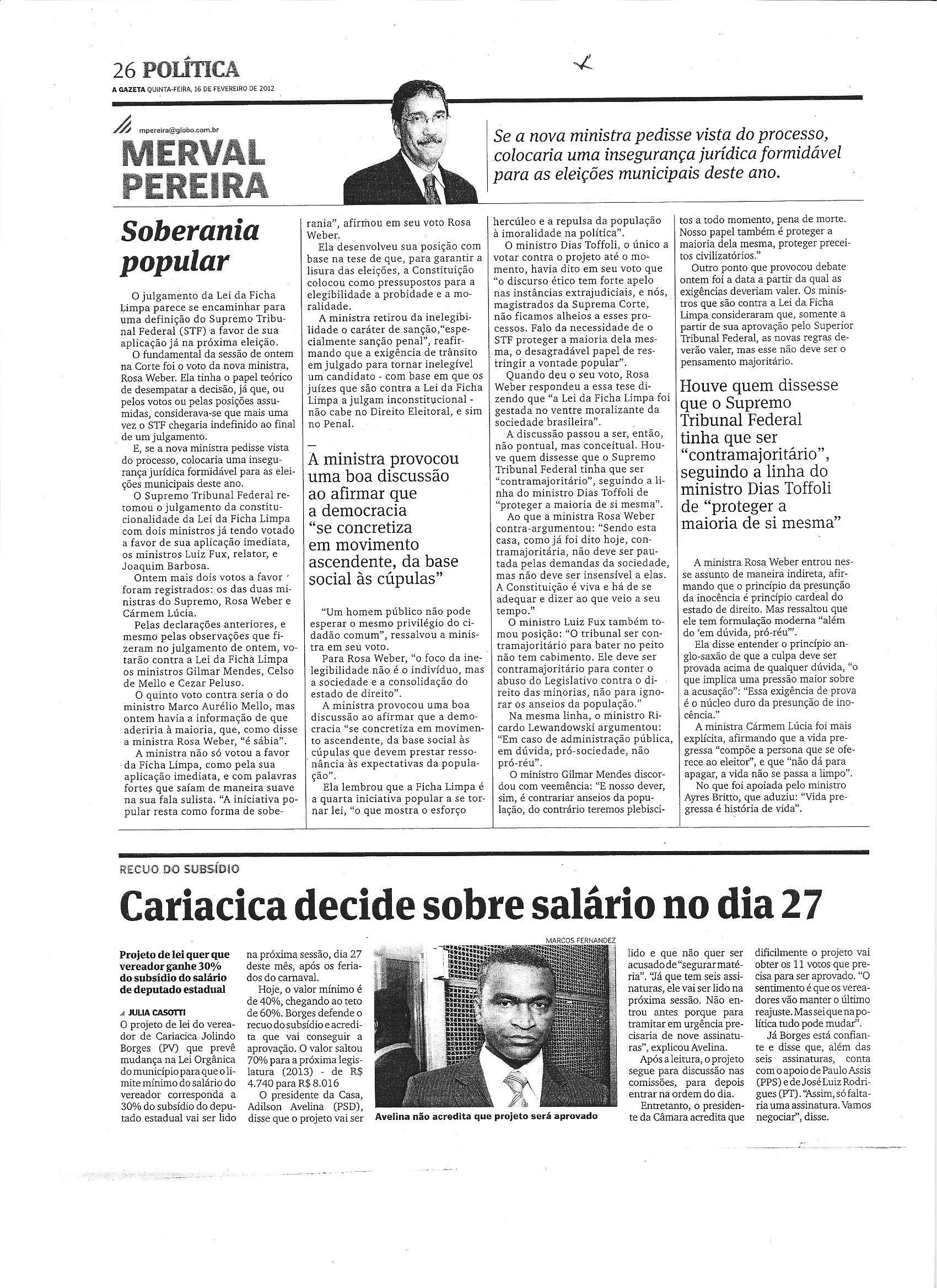 100 dias de Gestão - Cariacica aprovou menos projetos