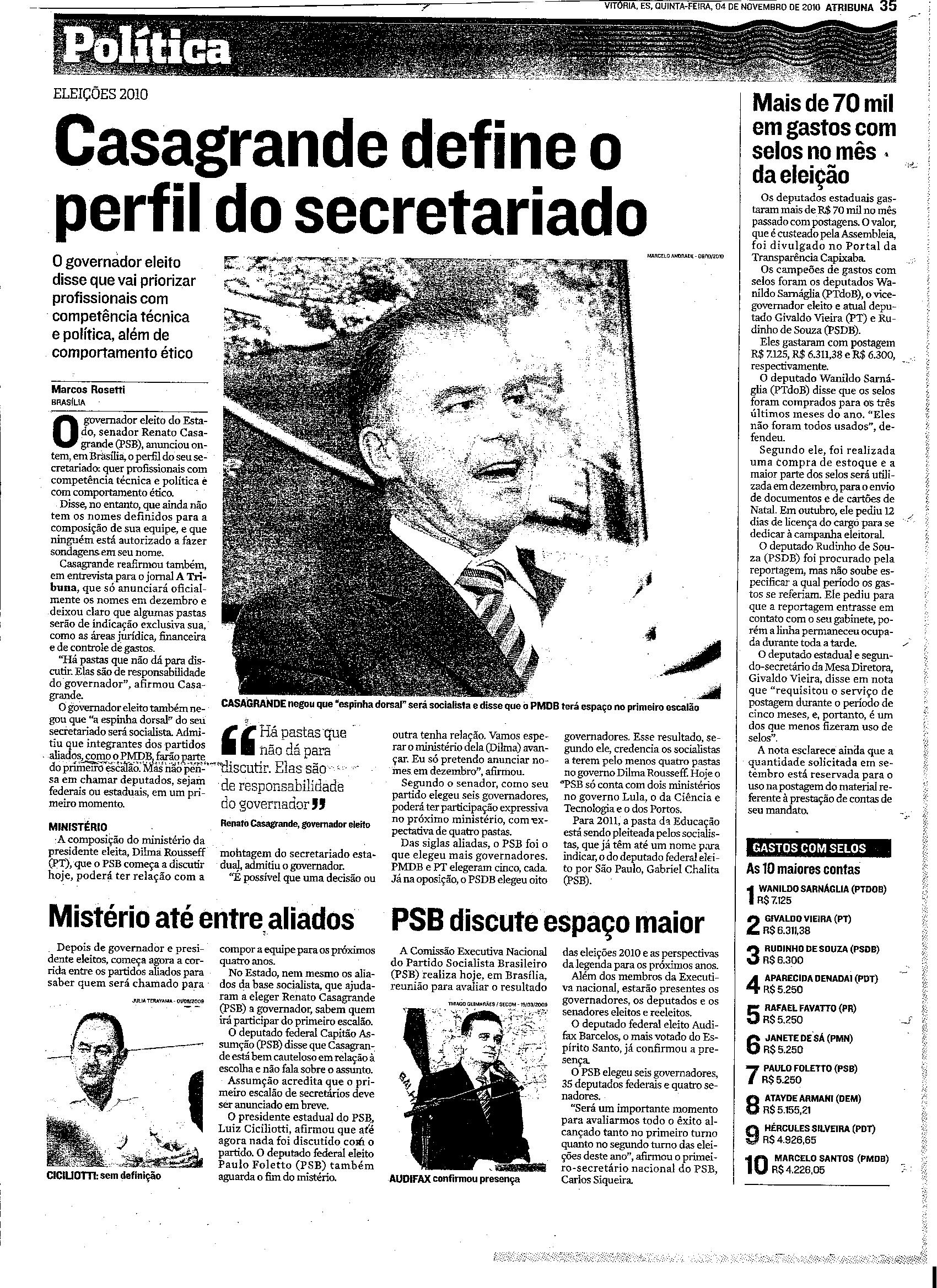 Casagrande define o perfil do secretariado