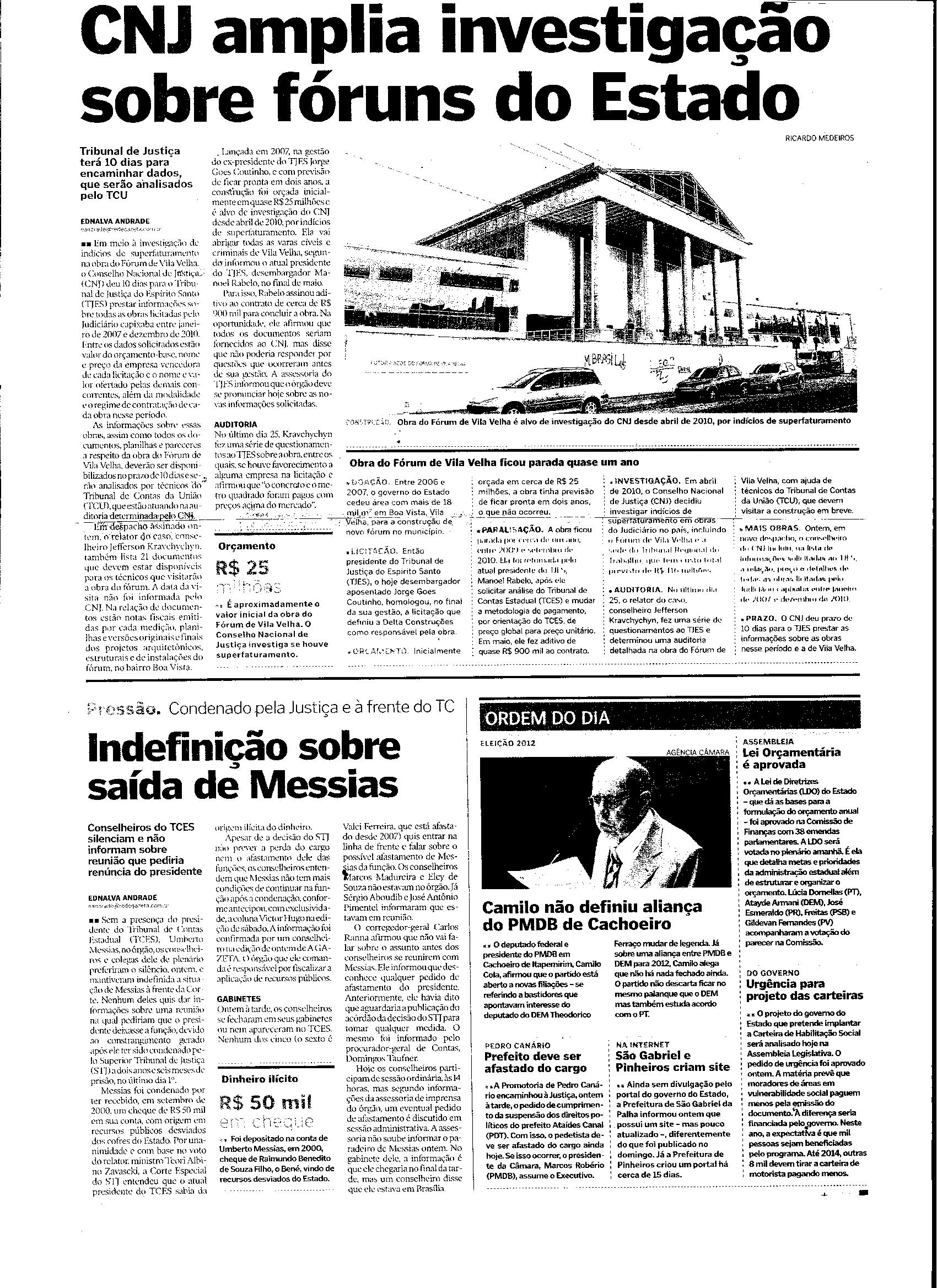 CNJ amplia investigação sobre fóruns do Estado