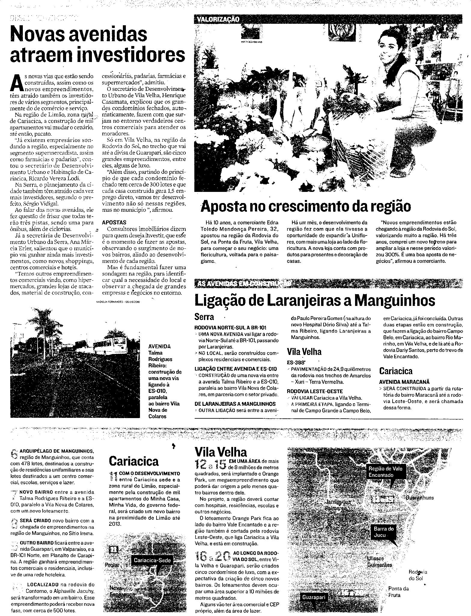 Desenvolvimento na Serra - Novas avenidas atraem investidores