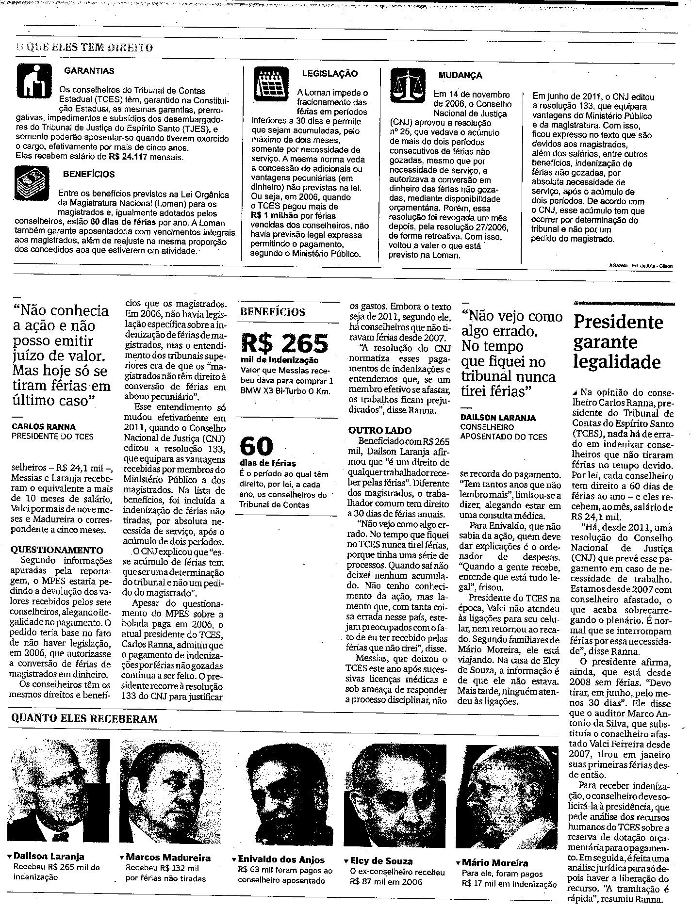 Continuação - Denuncia - R$ 1 milhão extra para ex- conselheiros
