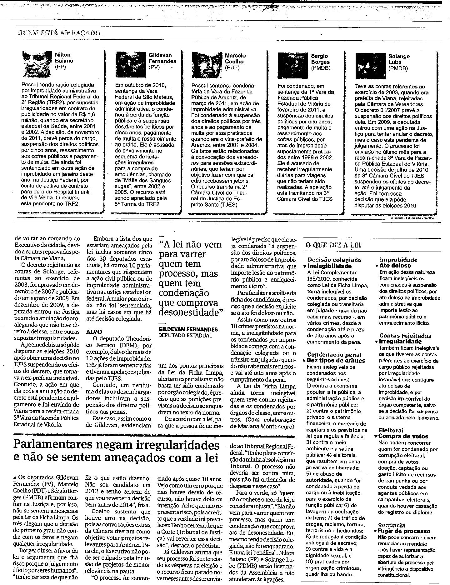 Continuação - Ficha Limpa