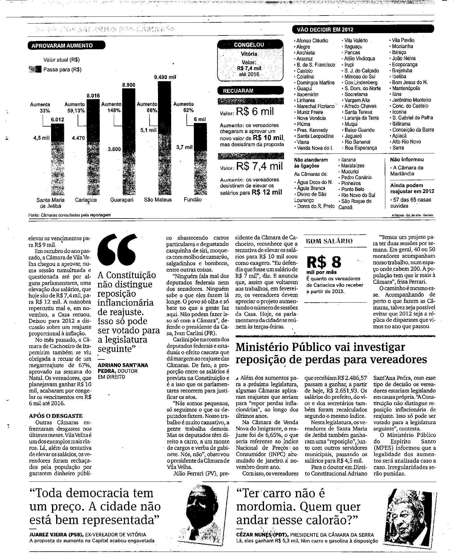 Continuação - Câmaras - Onda de gastos fica para 2012