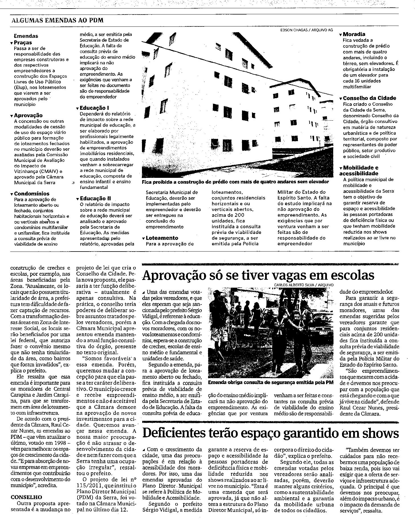 Continuação - Novo PDM da Cidade da Serra 
