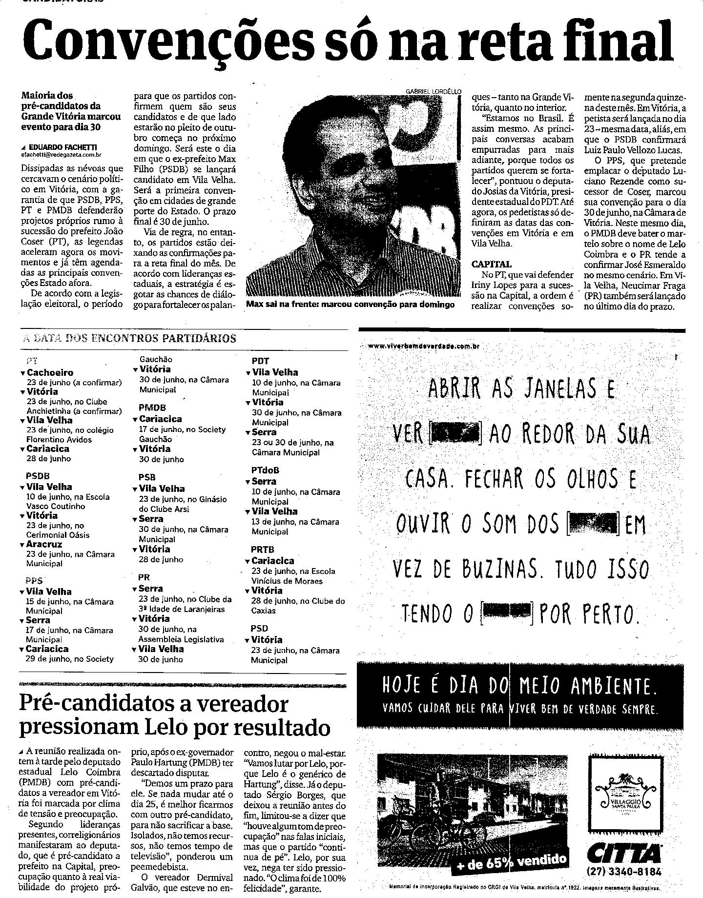 Candidaturas - Convenções só na reta final