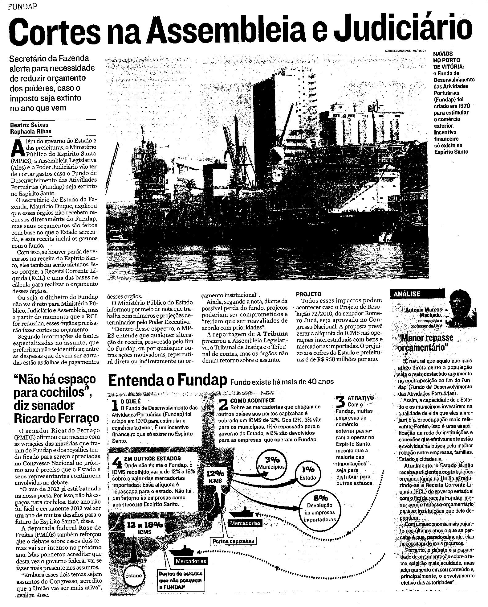 Cortes na Assembléia e Judiciário