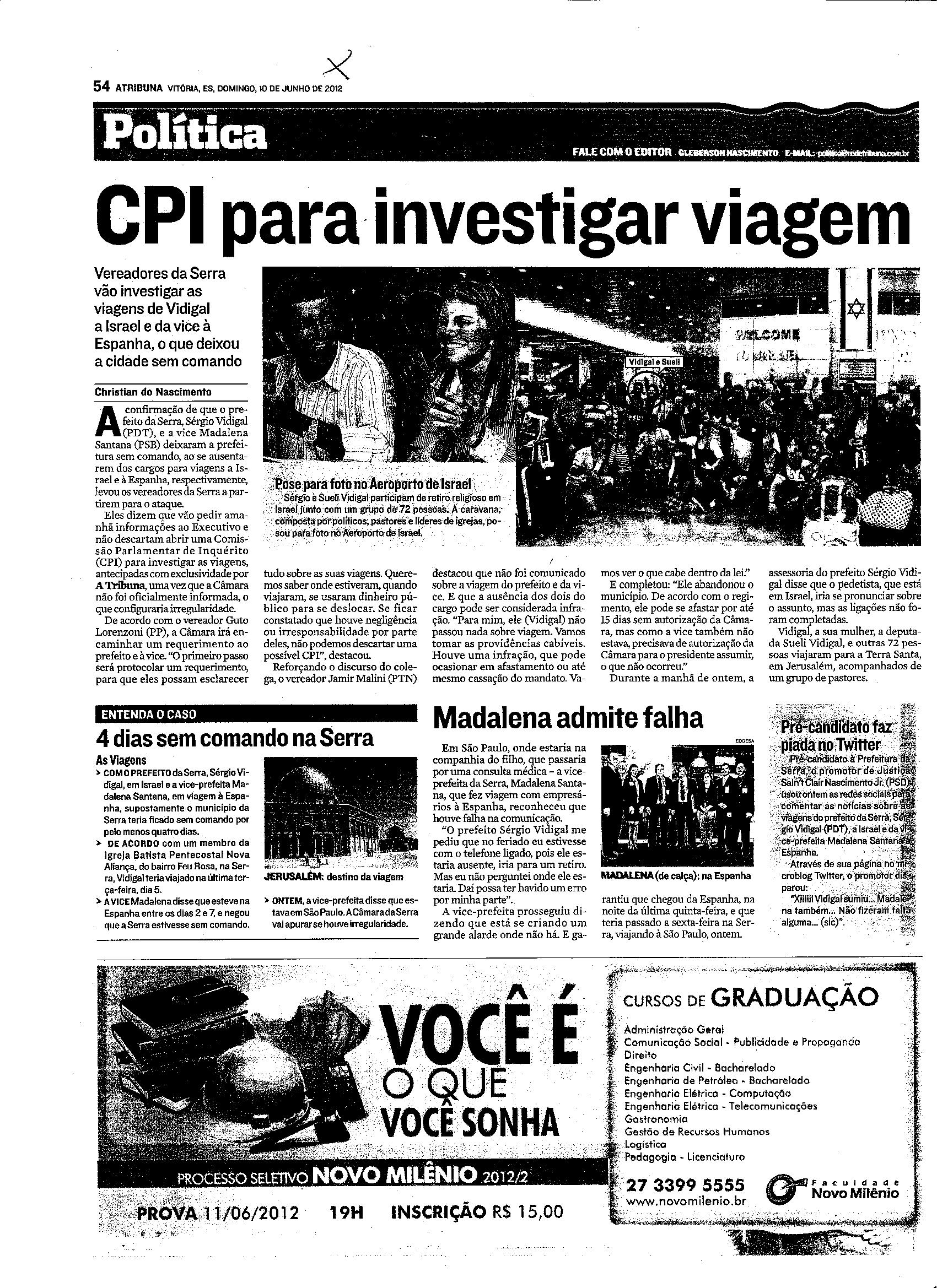 CPI para investigar viagem