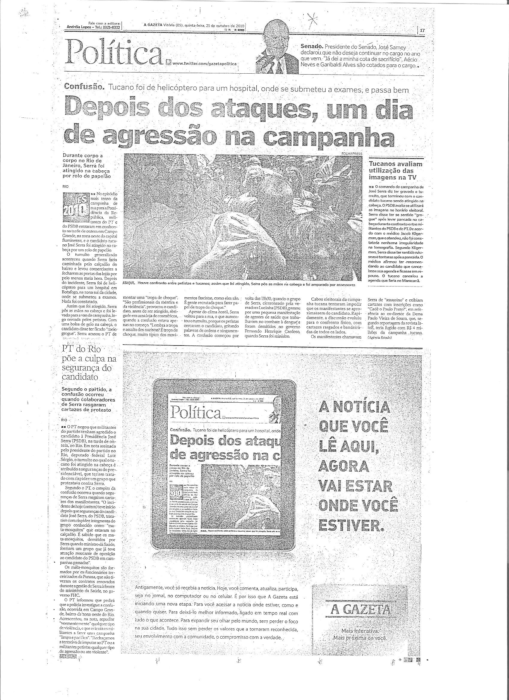 Depois dos ataques, um dia de agressão na campanha