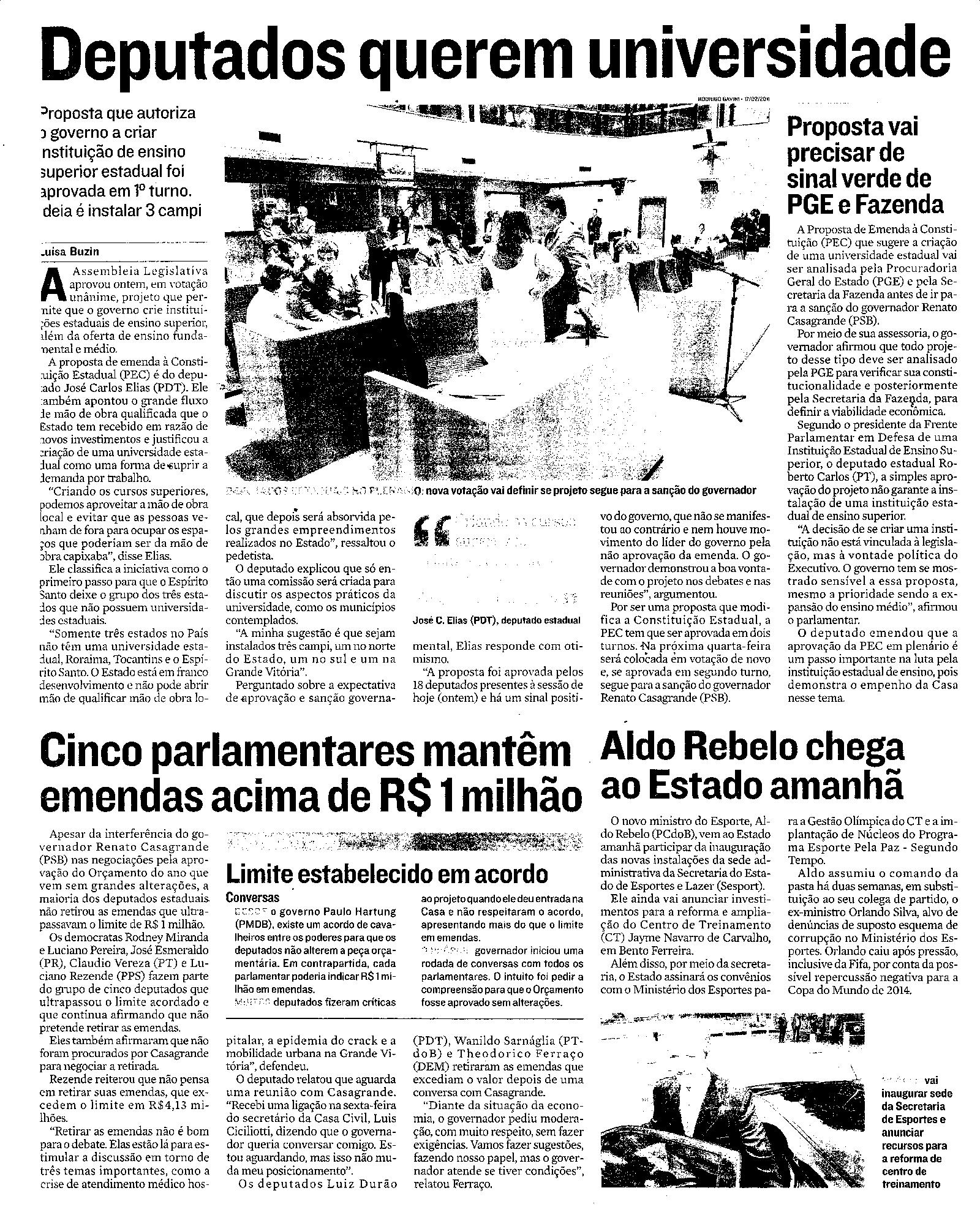 Deputados querem universidade
