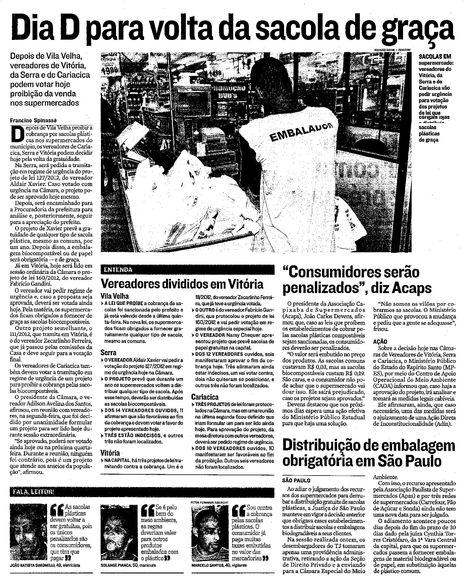 Dia D para volta da sacola de graça