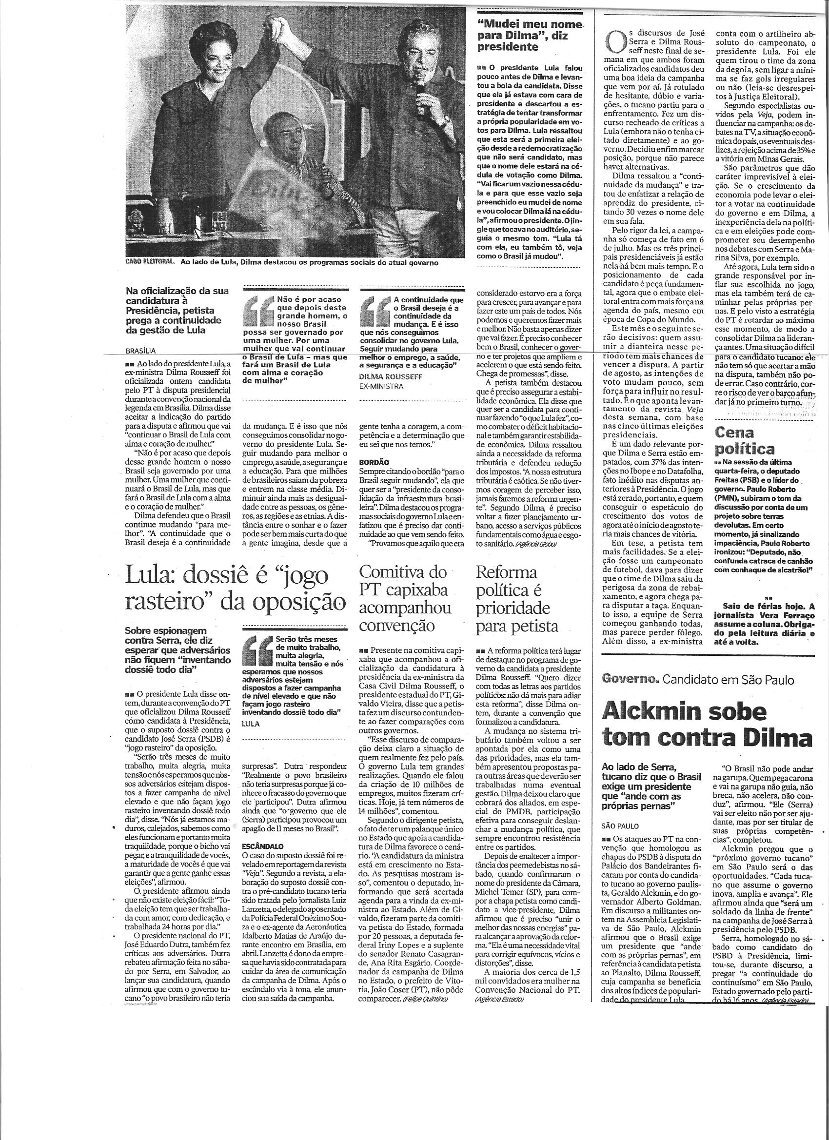 Dilma diz que vai governar com ´alma e coração de mulher´