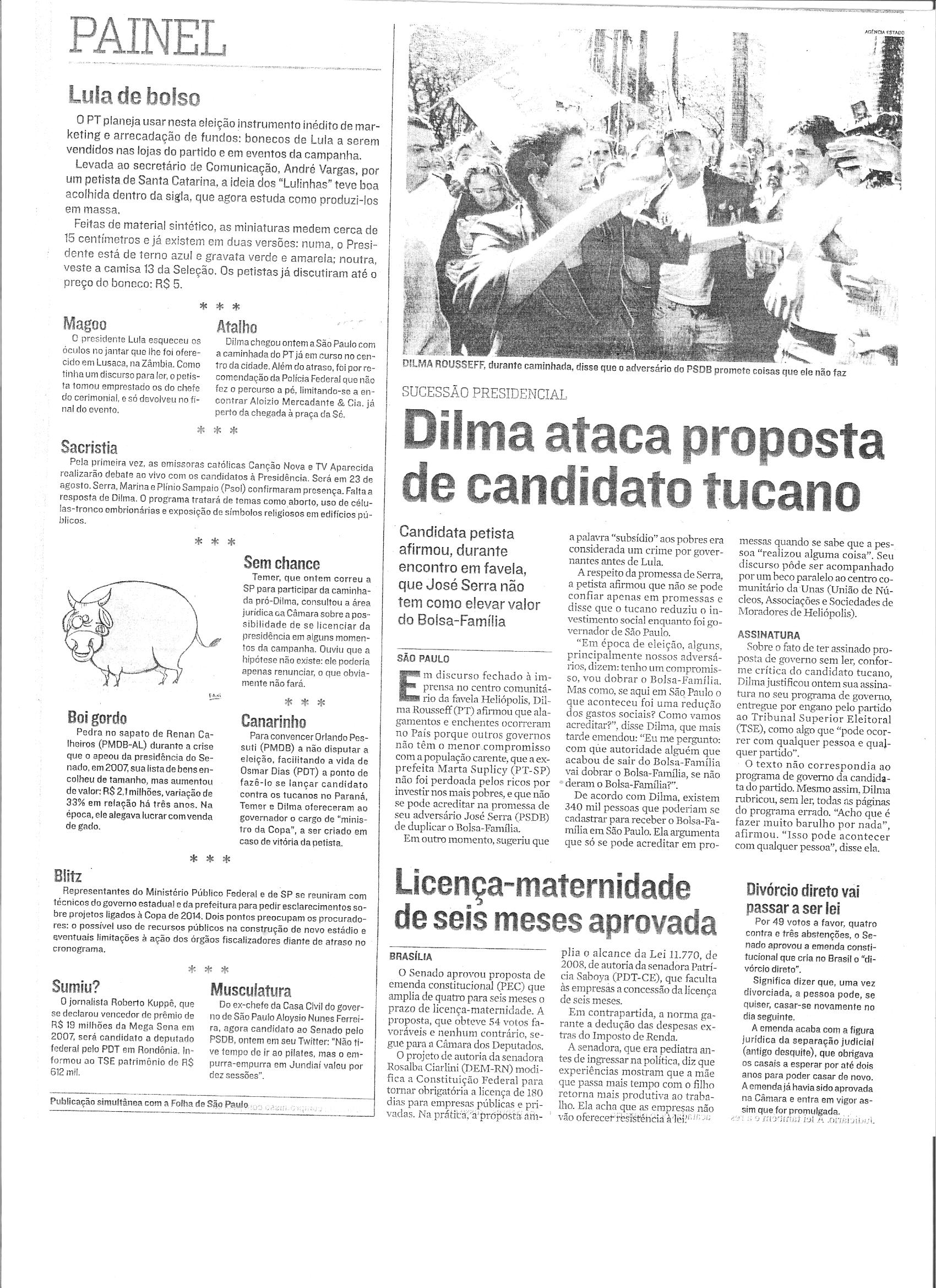 Dilma ataca FHC em programa de rádio