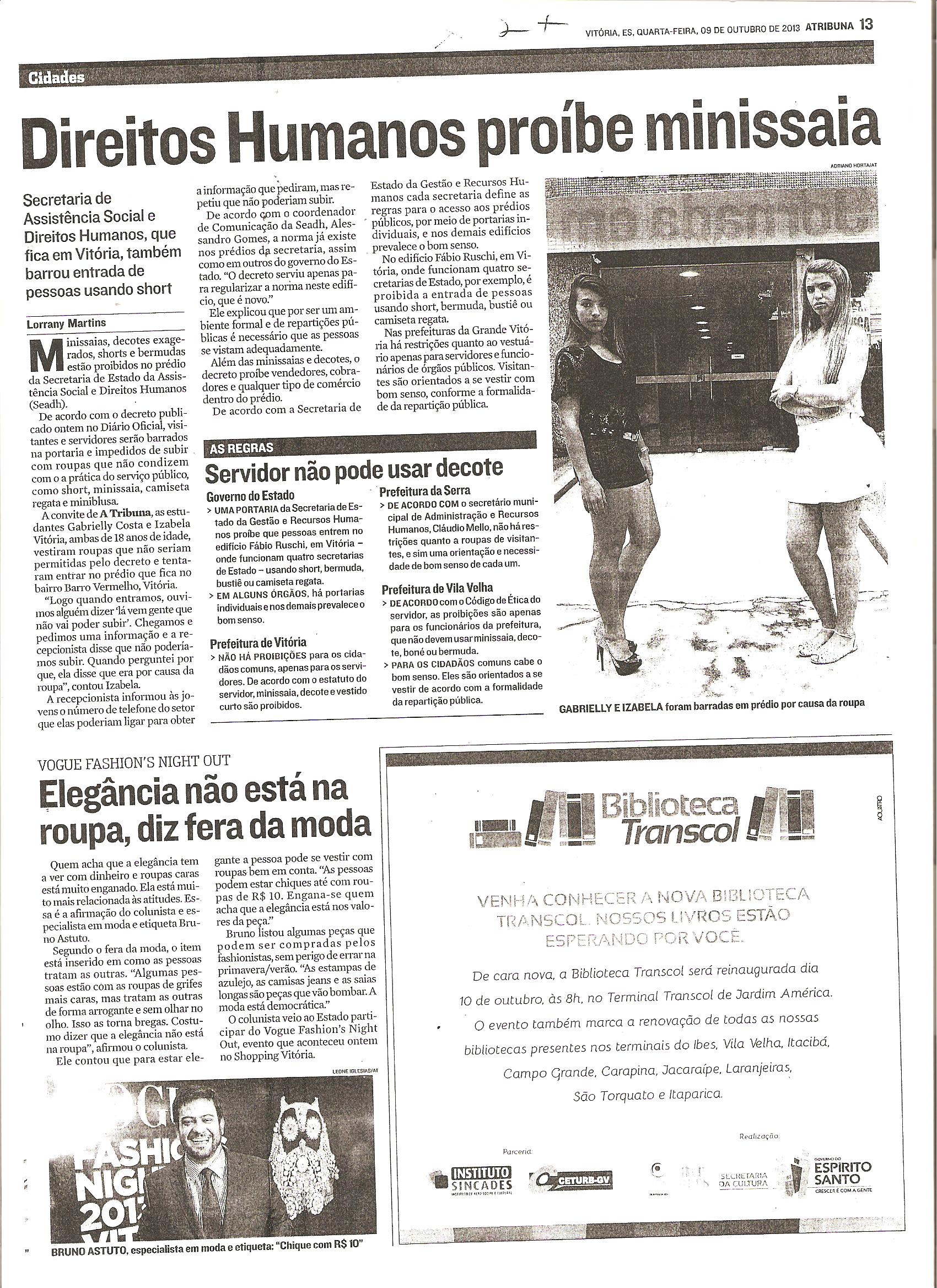Direitos Humanos proíbe minissaia
