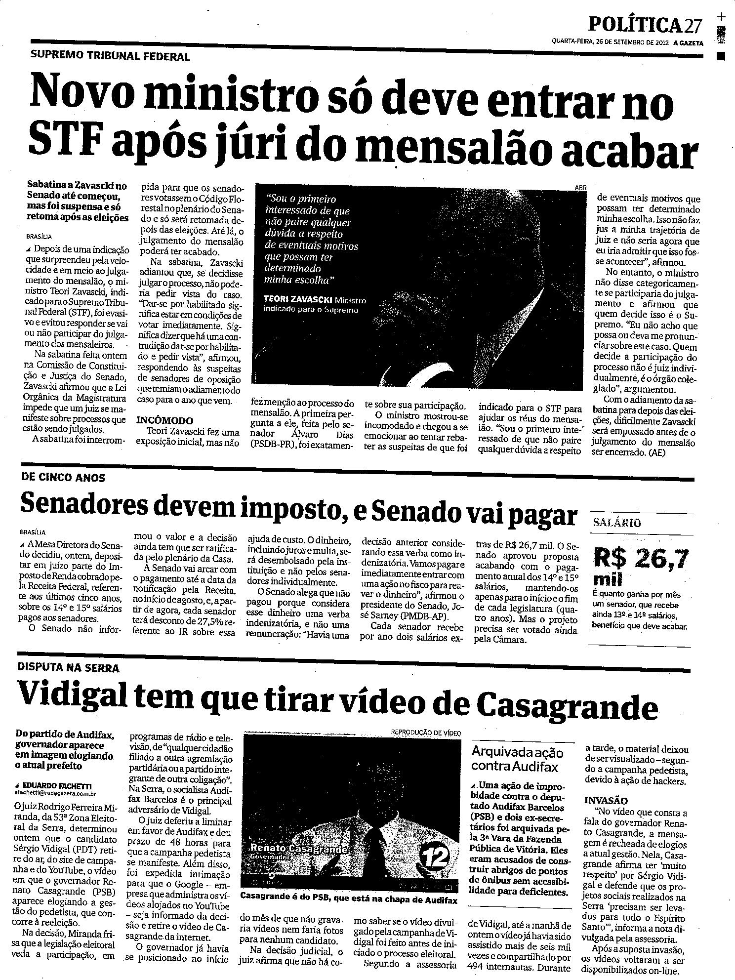 Disputa na Serra - Vigigal tem que tirar vídeo de Casagrande