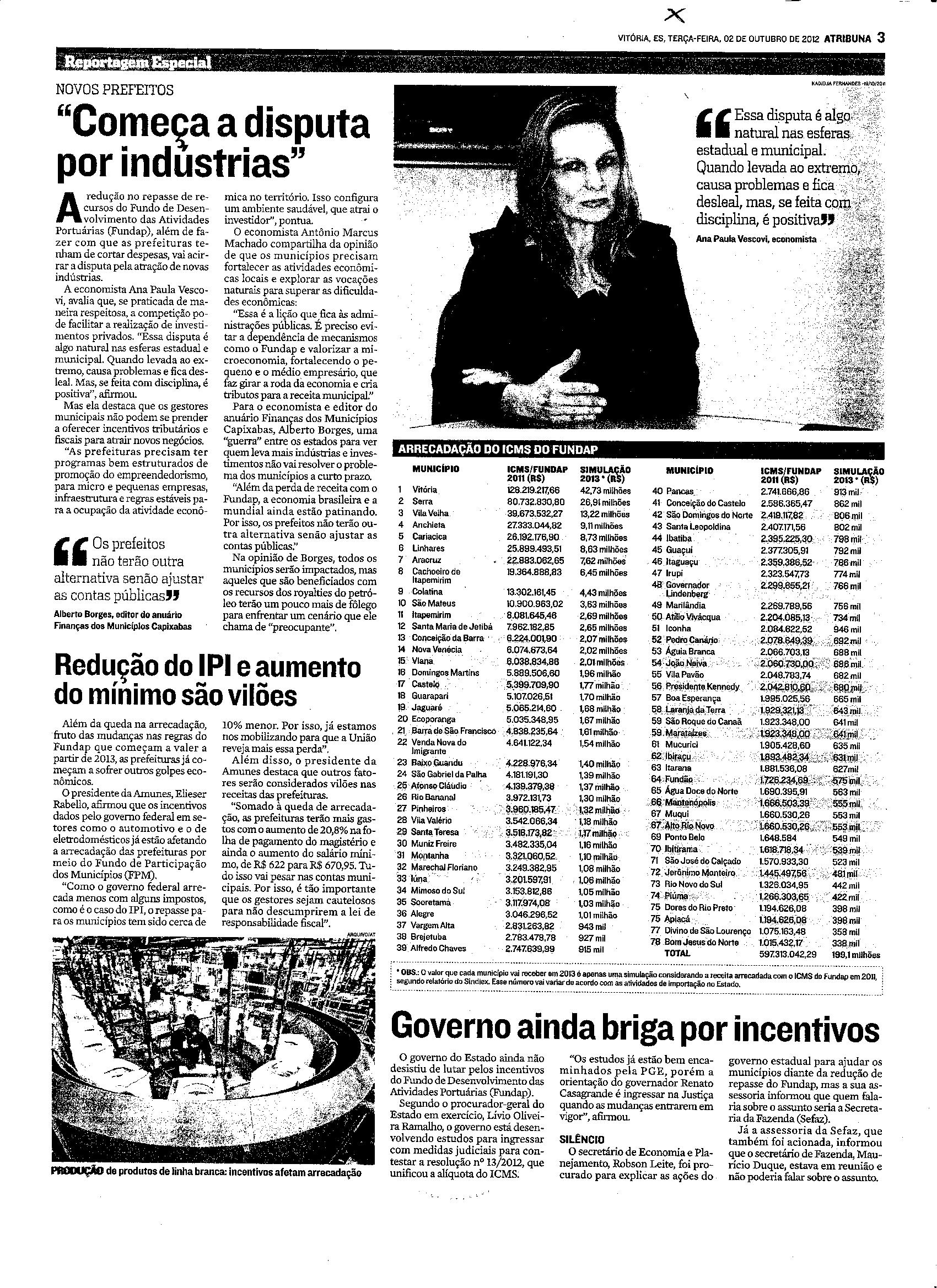 Começa a disputa por industrias