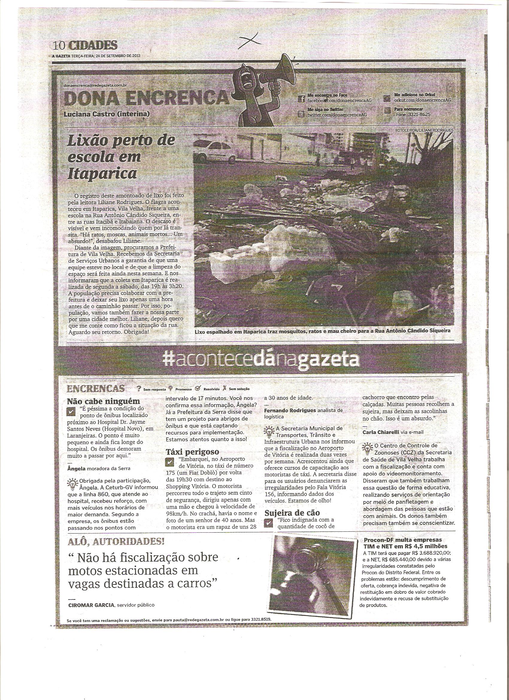 Dona Encrenca (Prefeitura responde)