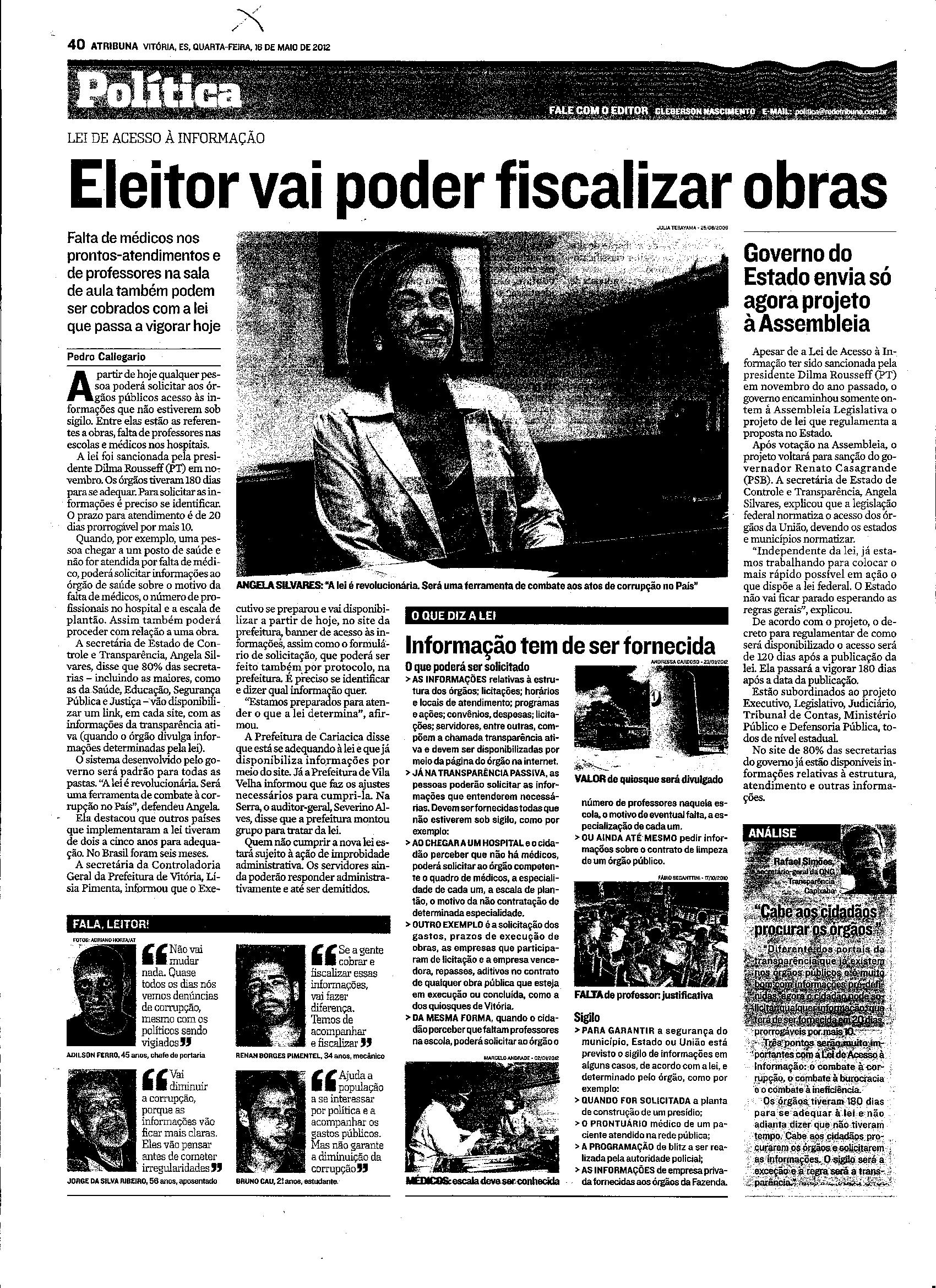 Eleitor vai poder fiscalizar obras