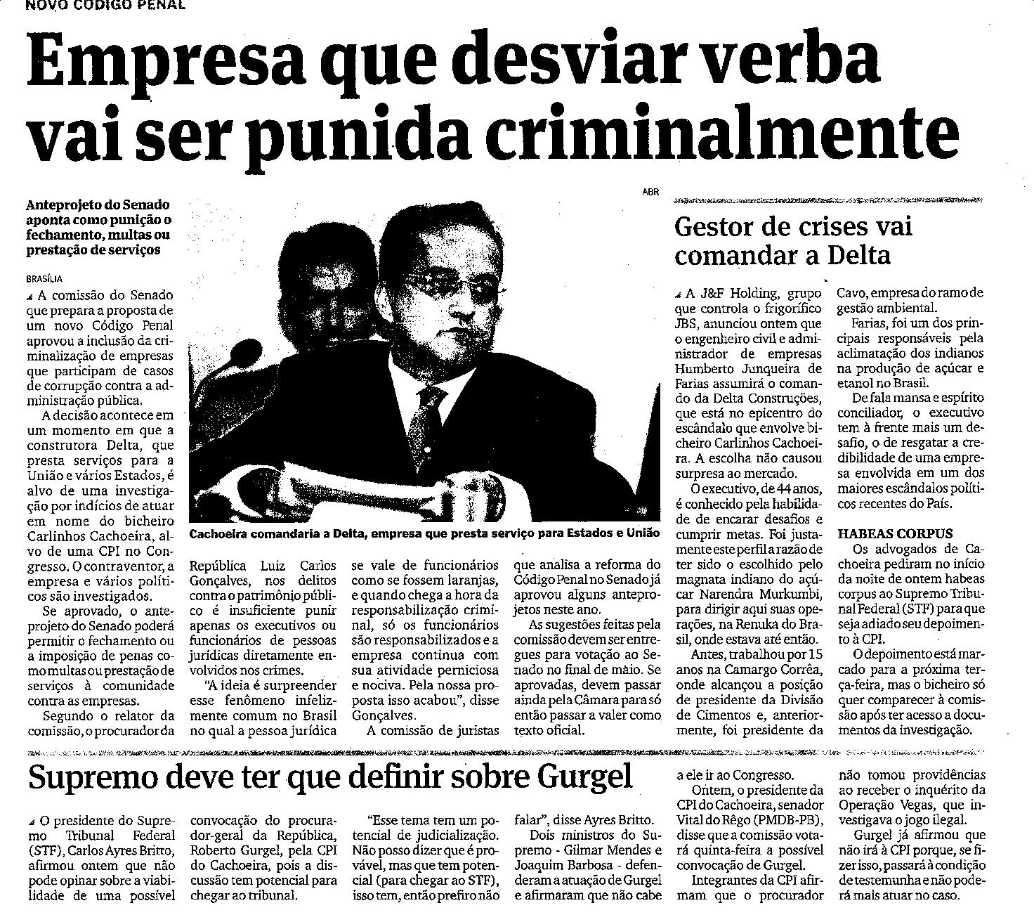 Empresa que desviar verba vai ser punida criminalmente