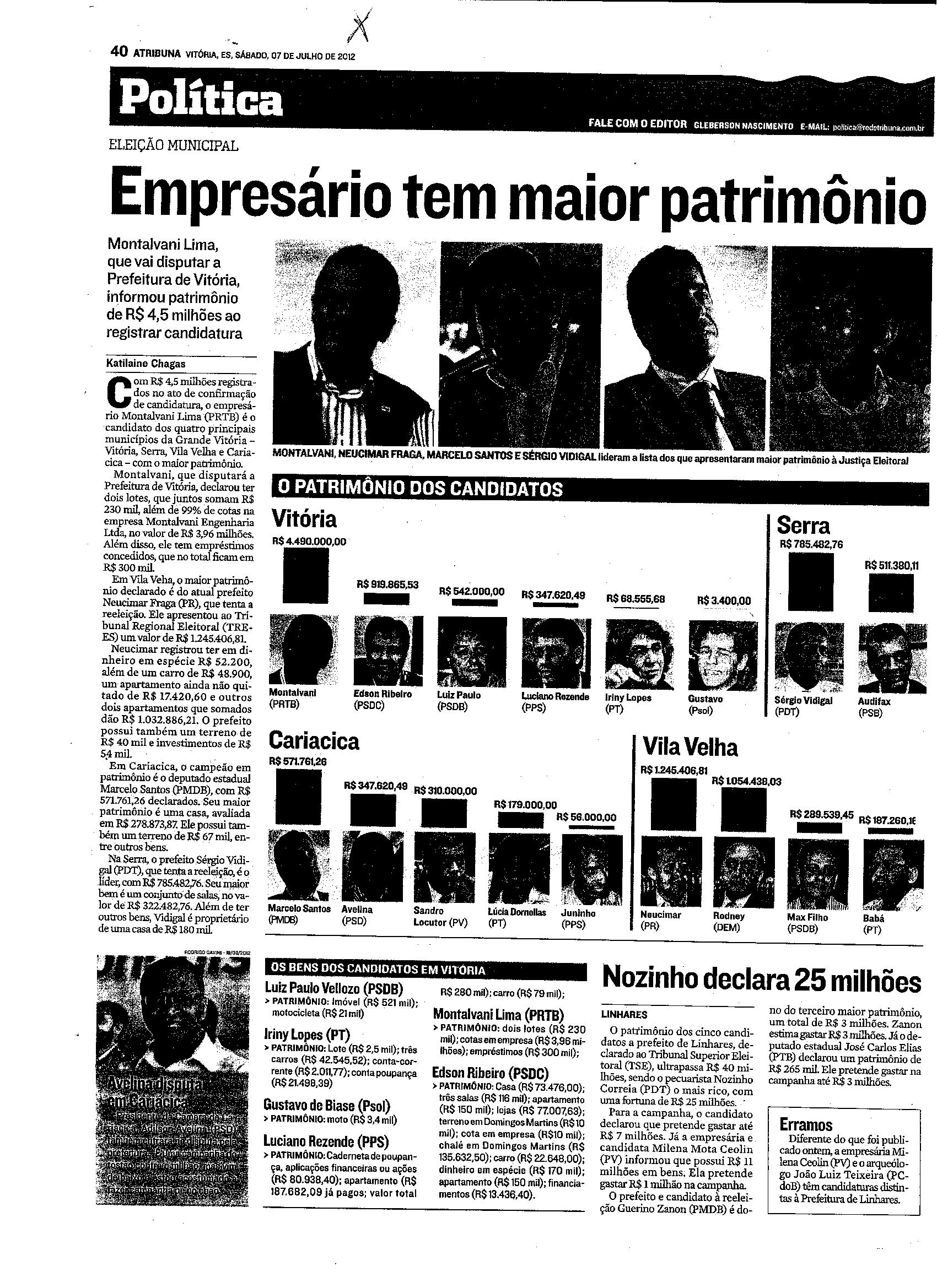 Empresário tem maior patrimônio