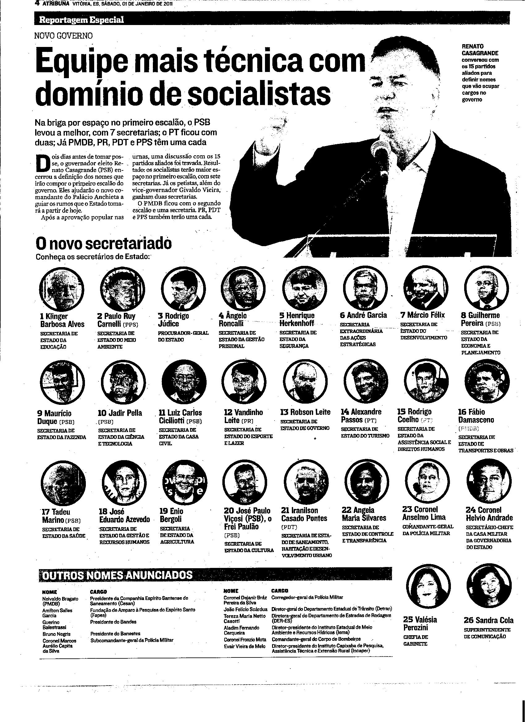 Equipe mais técnica com domínio de socialistas