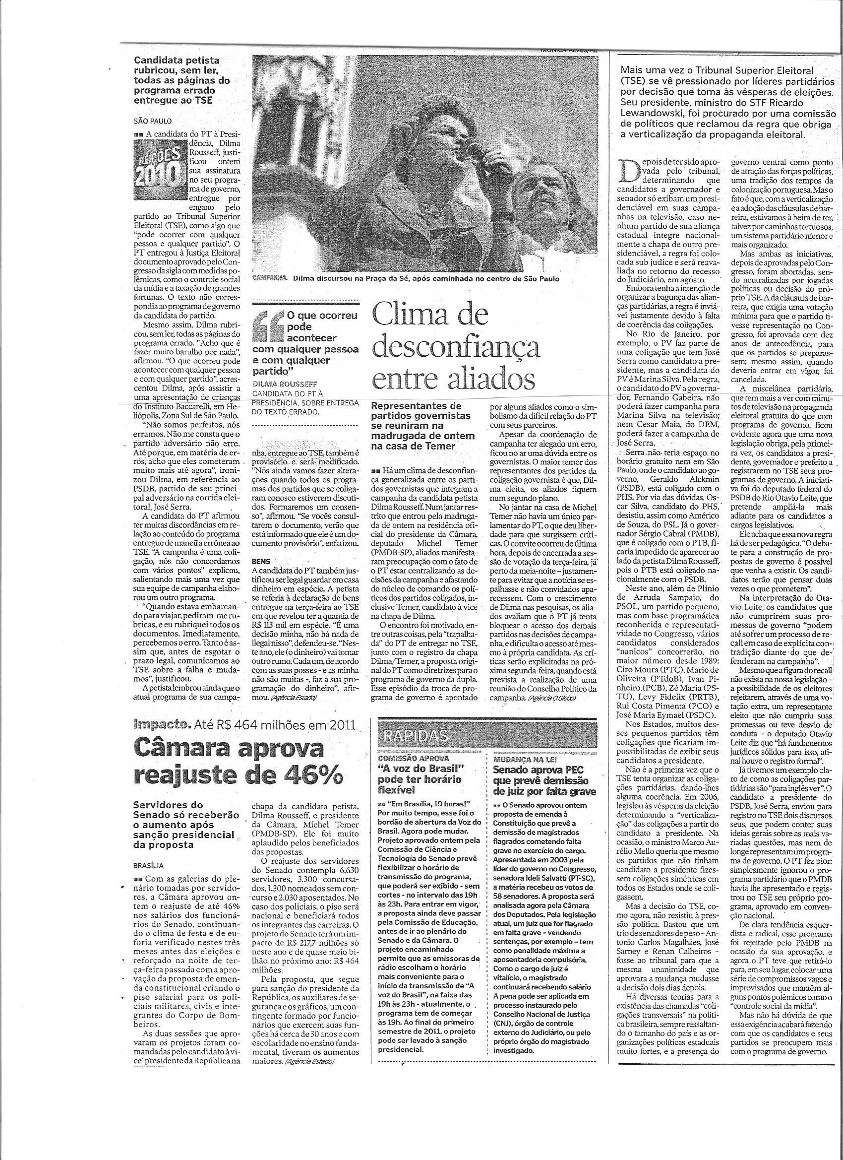 Erro pode ocorrer com qualquer pessoa, diz Dilma