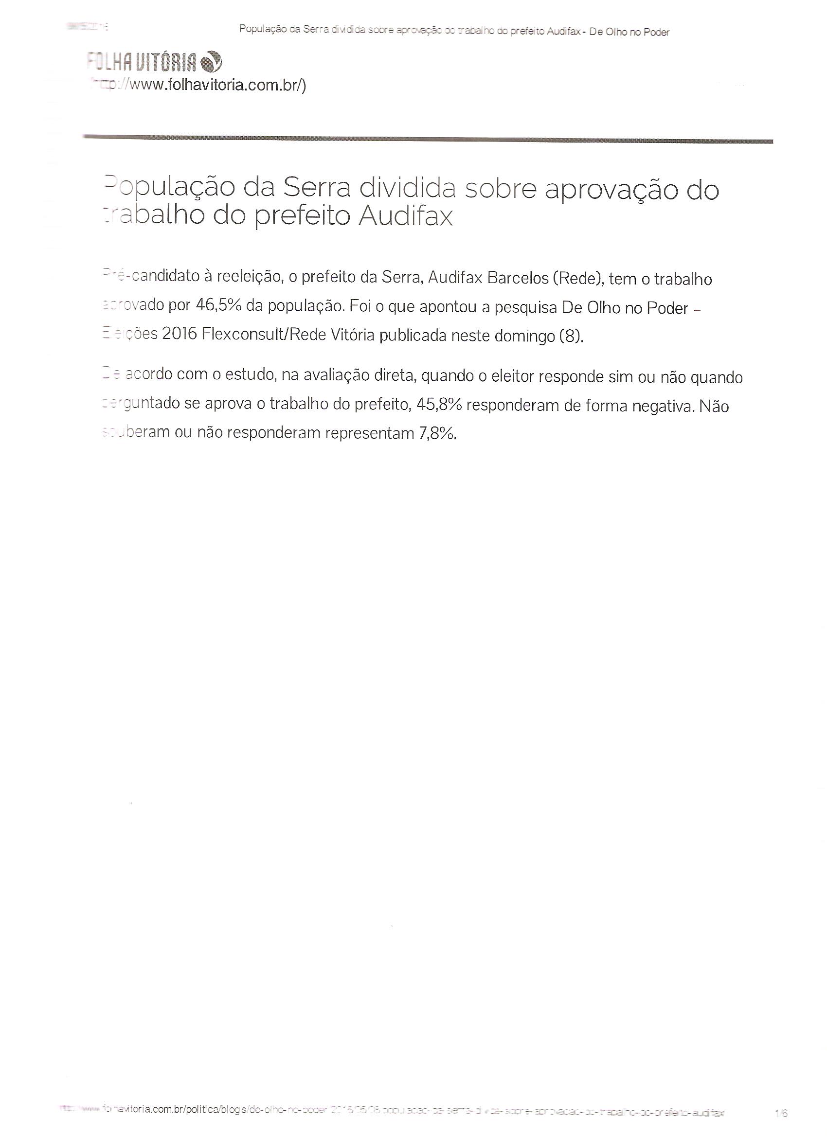 CLIPPING FOLHA VITORIA