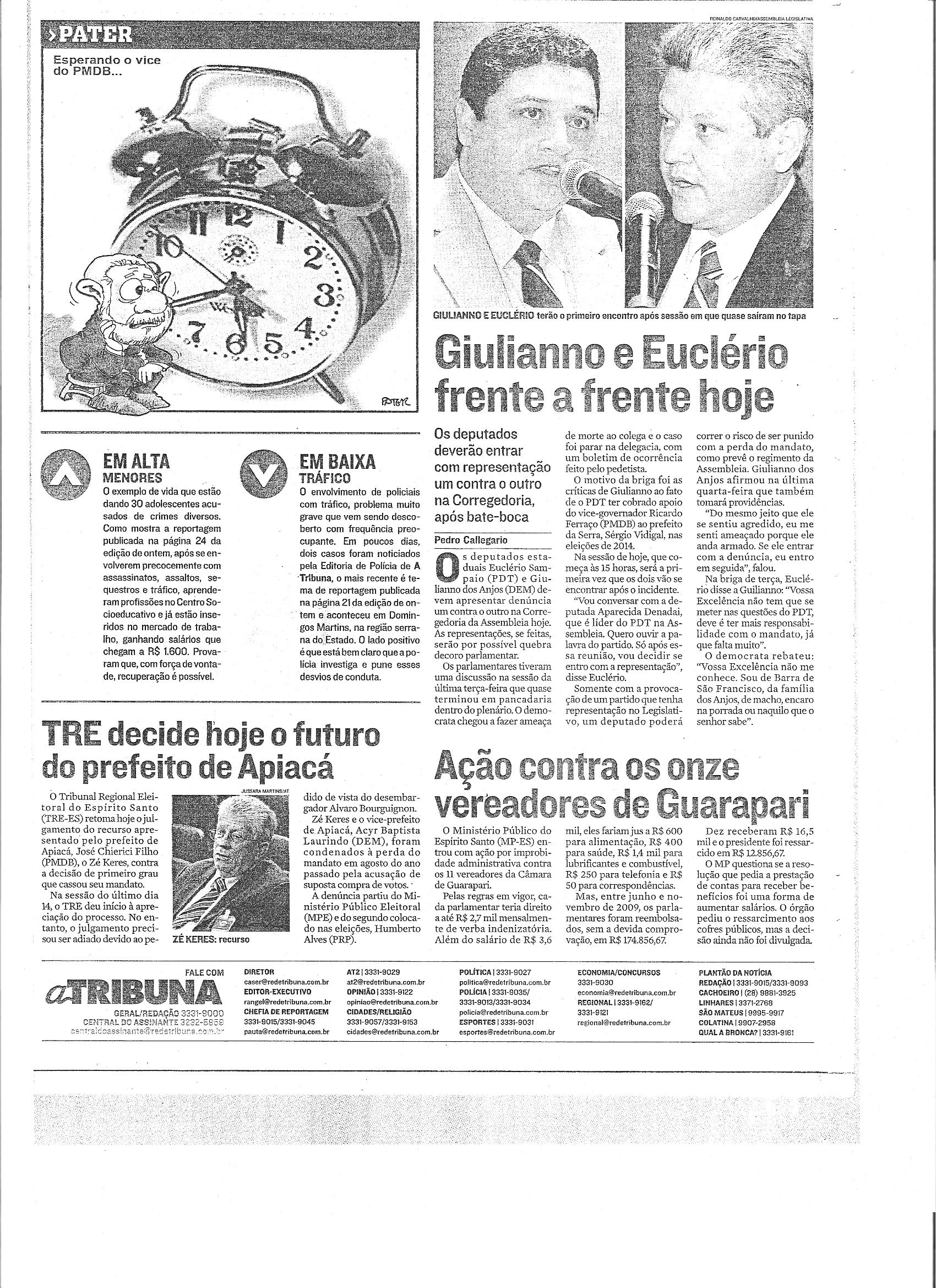 Giulianno e Euclério frente a frente 